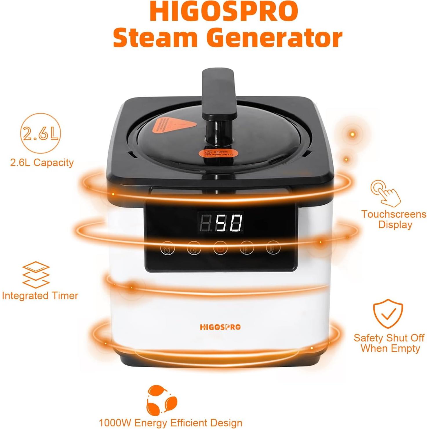 Generador de sauna HIGOSPRO 2.6L 1000W con control remoto