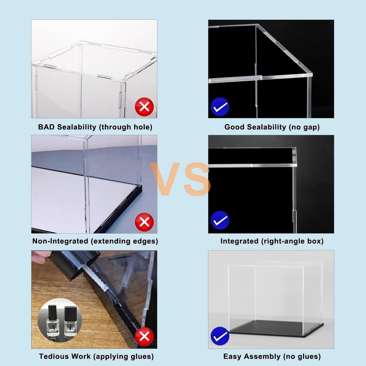 Caja de Exhibición Acrílica UoYeet 14.5x11x11 pulgadas