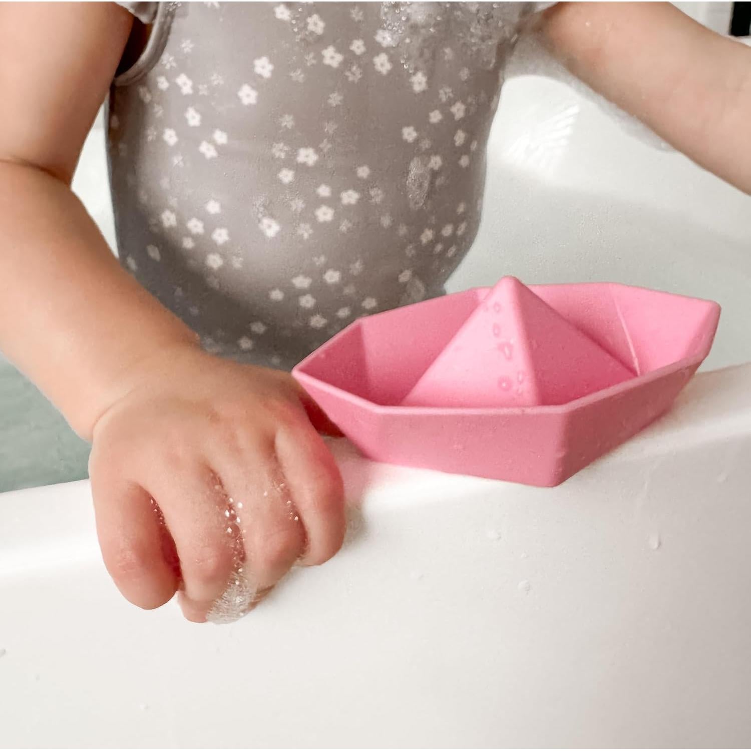 Bath Toys for Toddlders | Bathtub Toys for Babies | 4-Piece Set Floating Boats | Boat Toys (Pink)