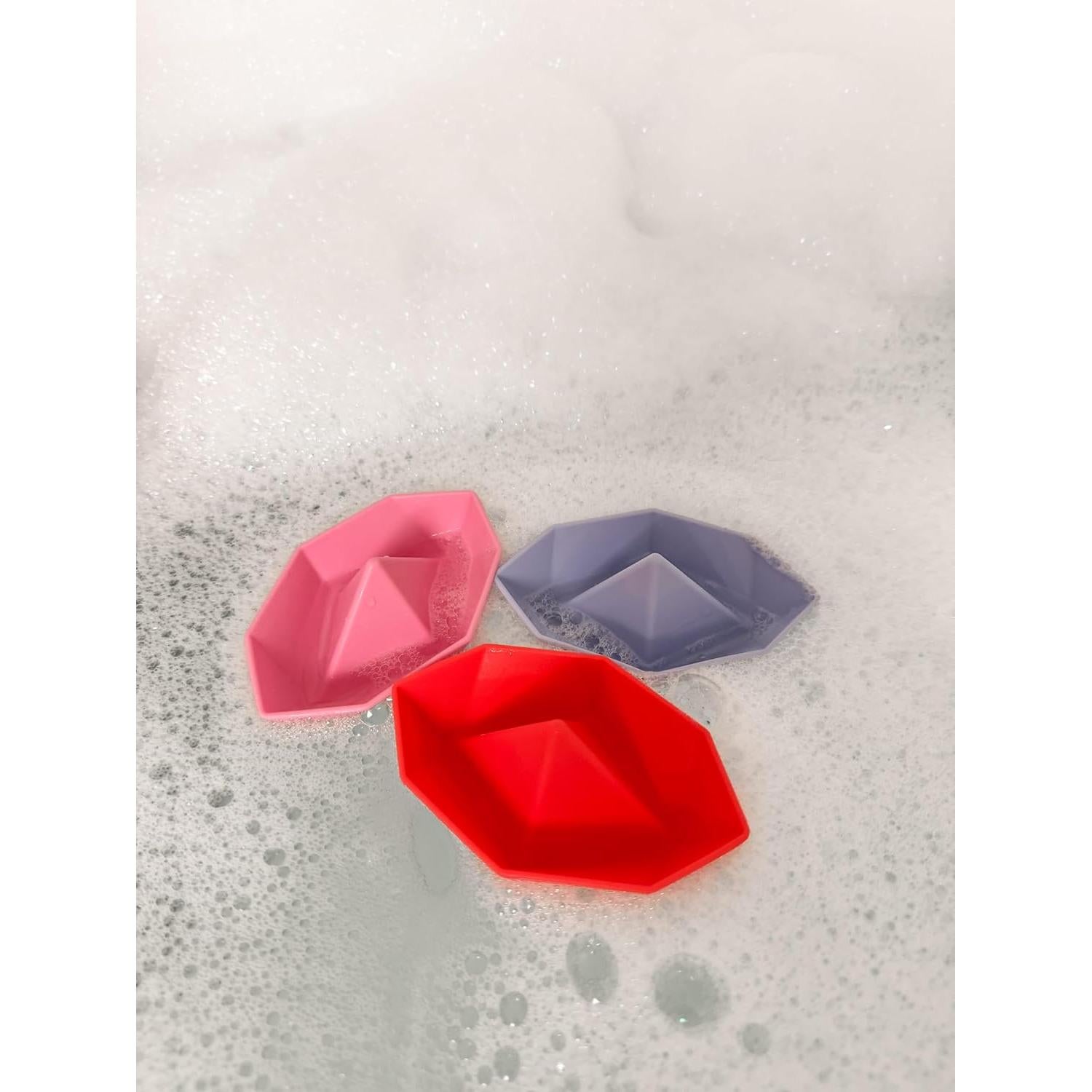 Bath Toys for Toddlders | Bathtub Toys for Babies | 4-Piece Set Floating Boats | Boat Toys (Pink)