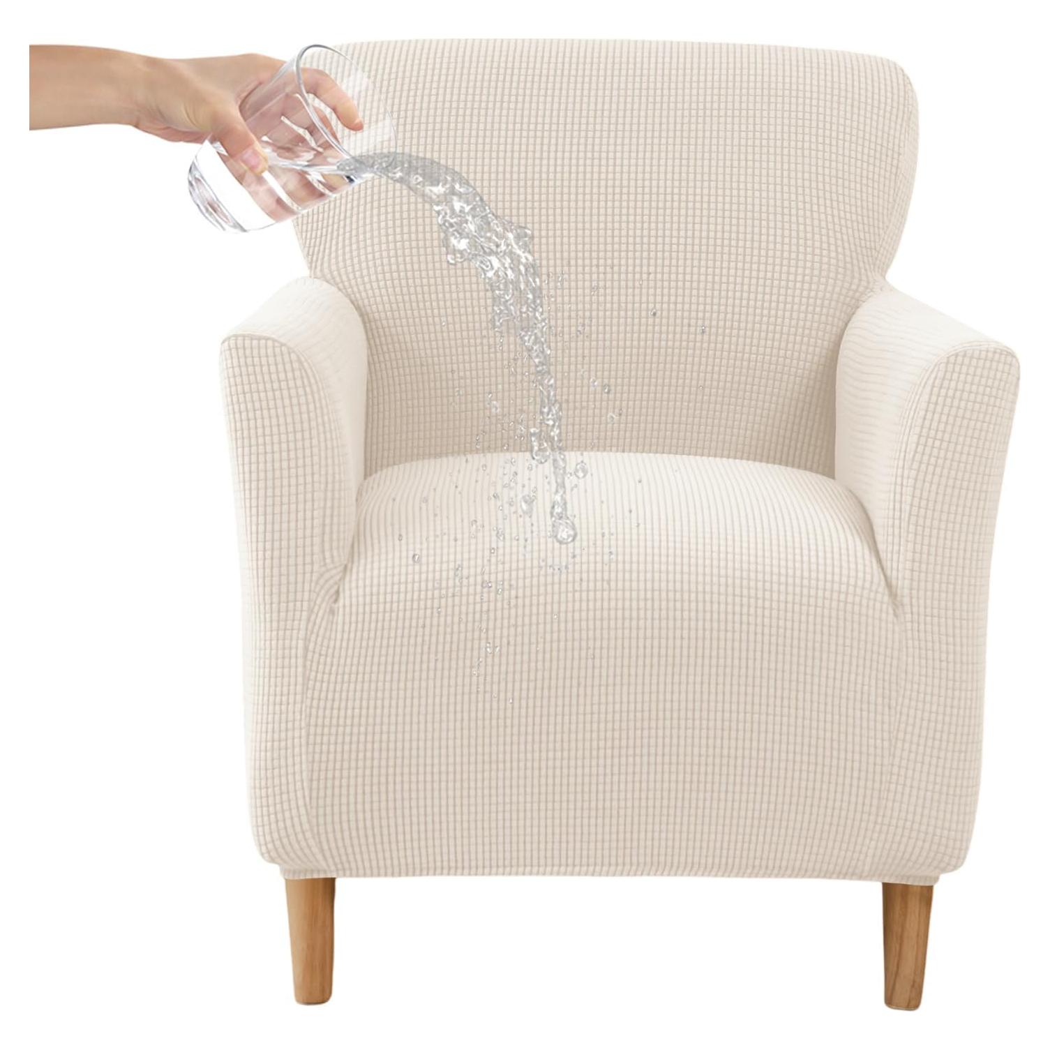 Funda de Silla CRFATOP Jacquard Jade Blanco Impermeable