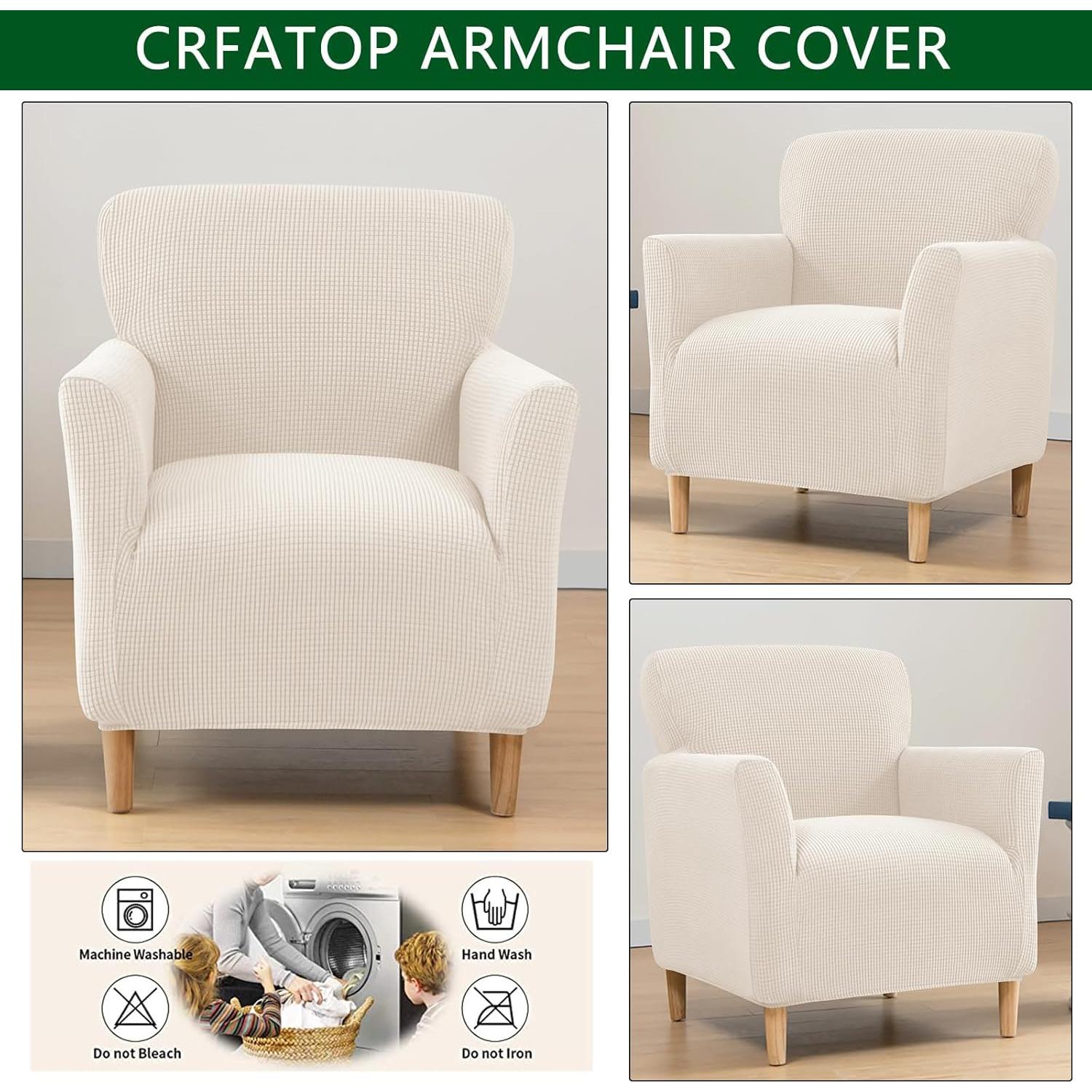 Funda de Silla CRFATOP Jacquard Jade Blanco Impermeable