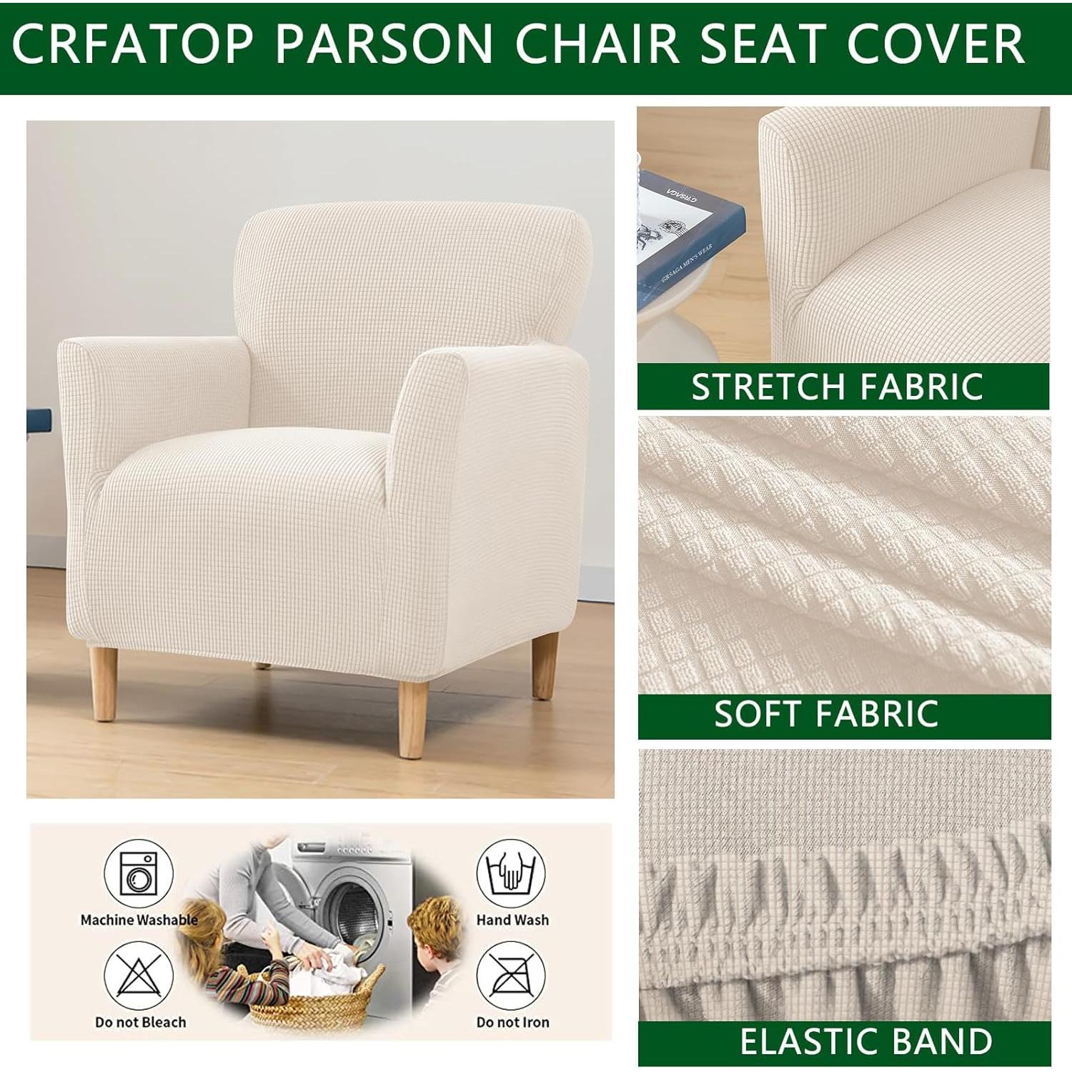 Funda de Silla CRFATOP Jacquard Jade Blanco Impermeable