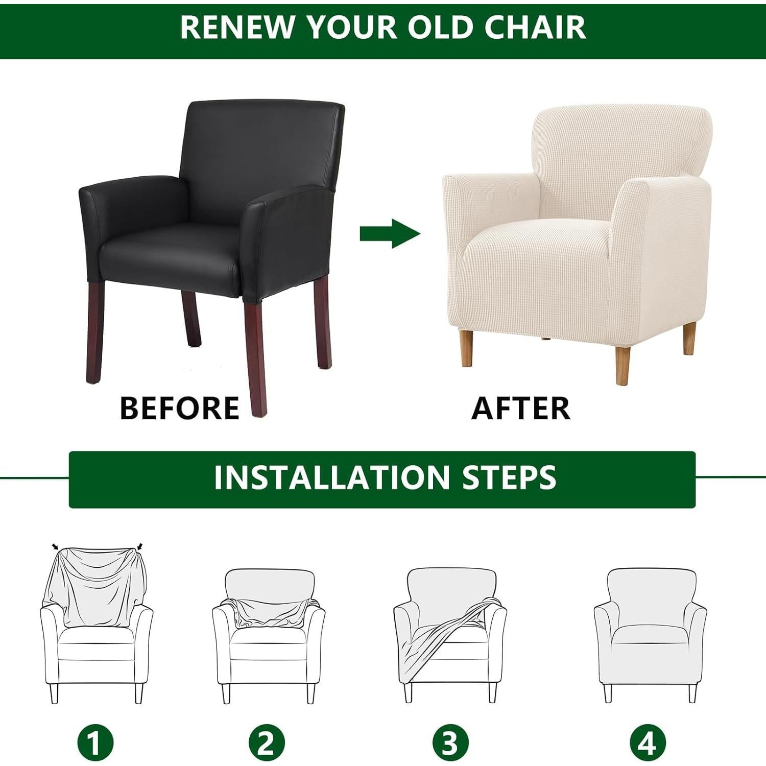 Funda de Silla CRFATOP Jacquard Jade Blanco Impermeable