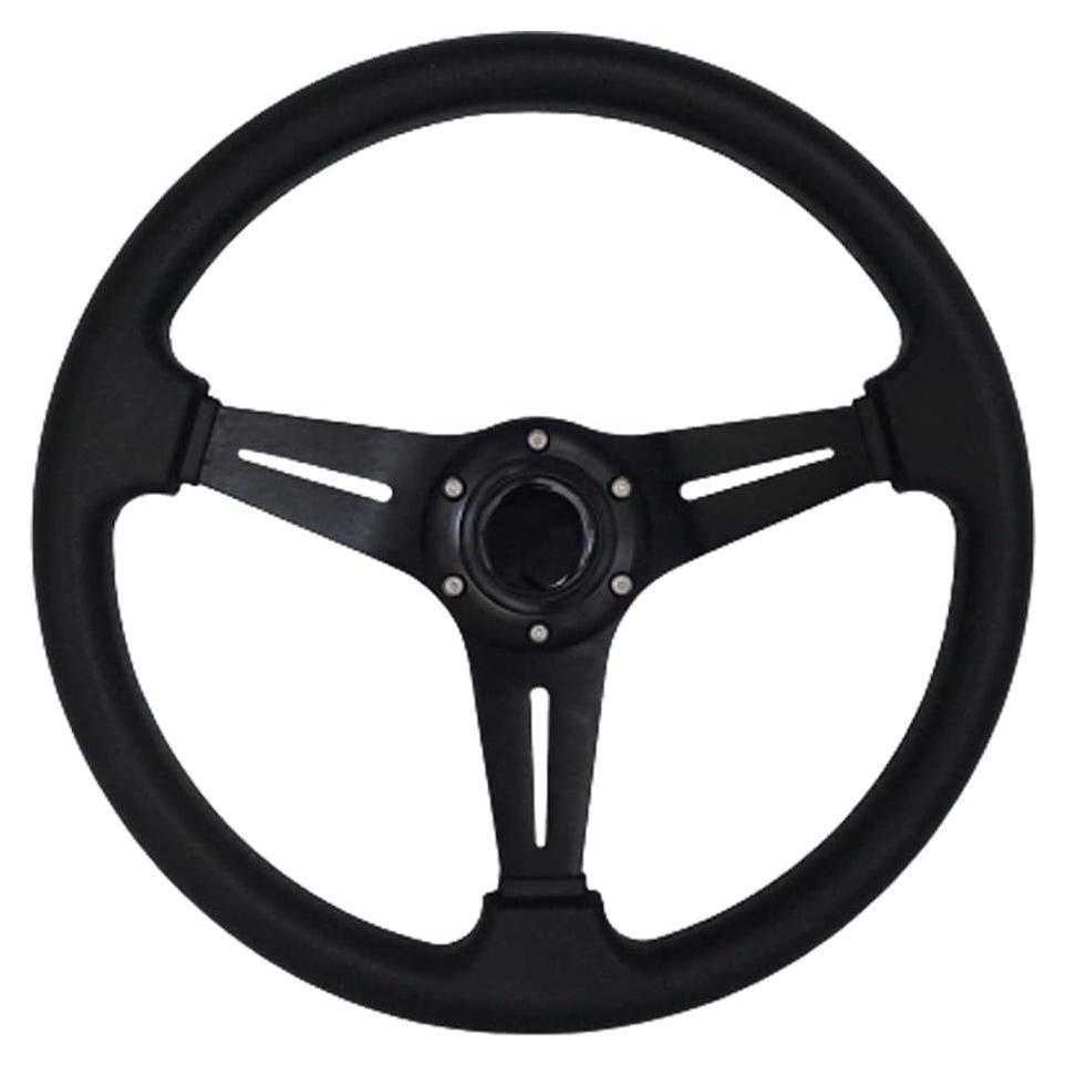 Volante Deportivo YEHICY 350mm Aluminio Negro con Claxon