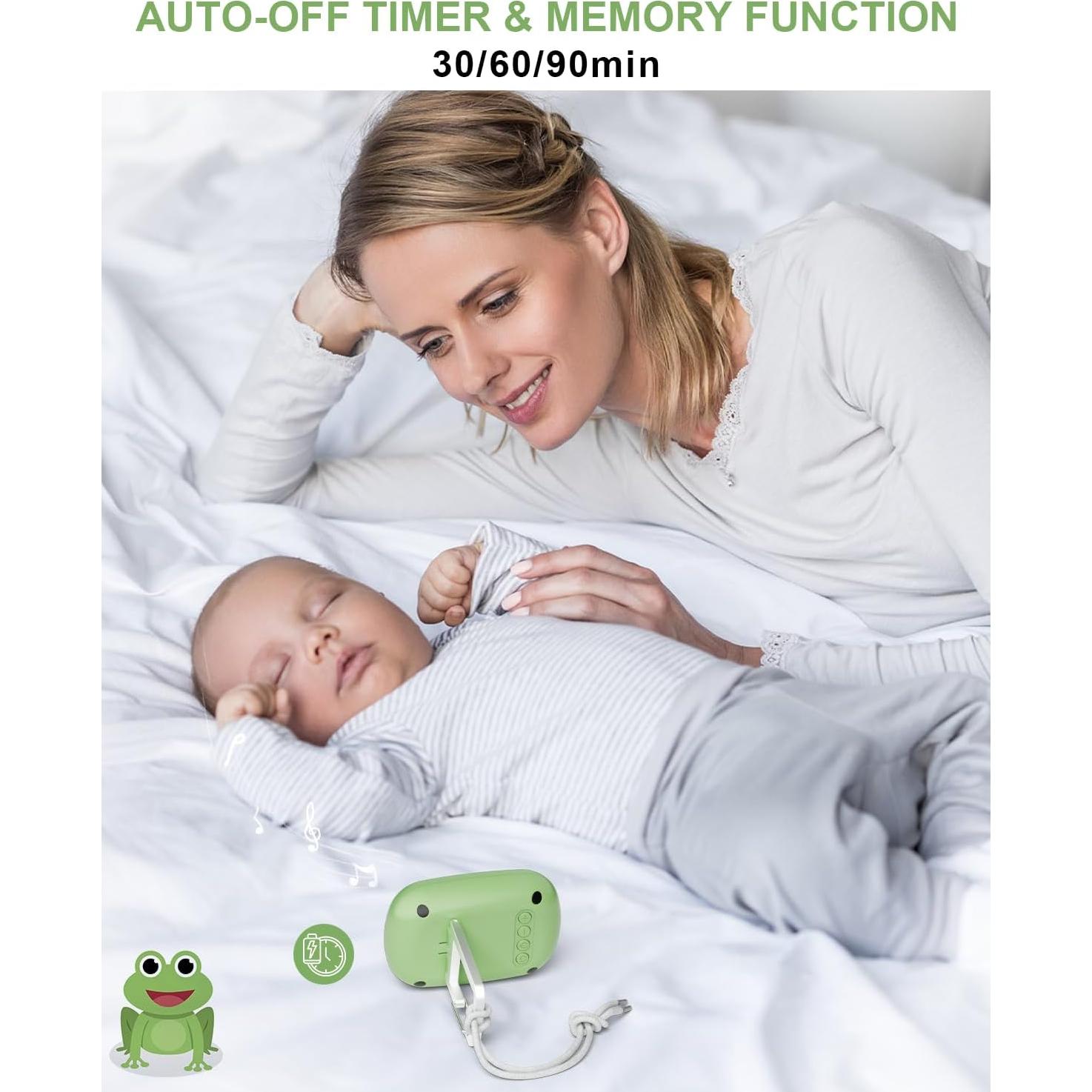 Máquina de Ruido Blanco Nulzun Mini Verde 25 Sonidos Relajantes