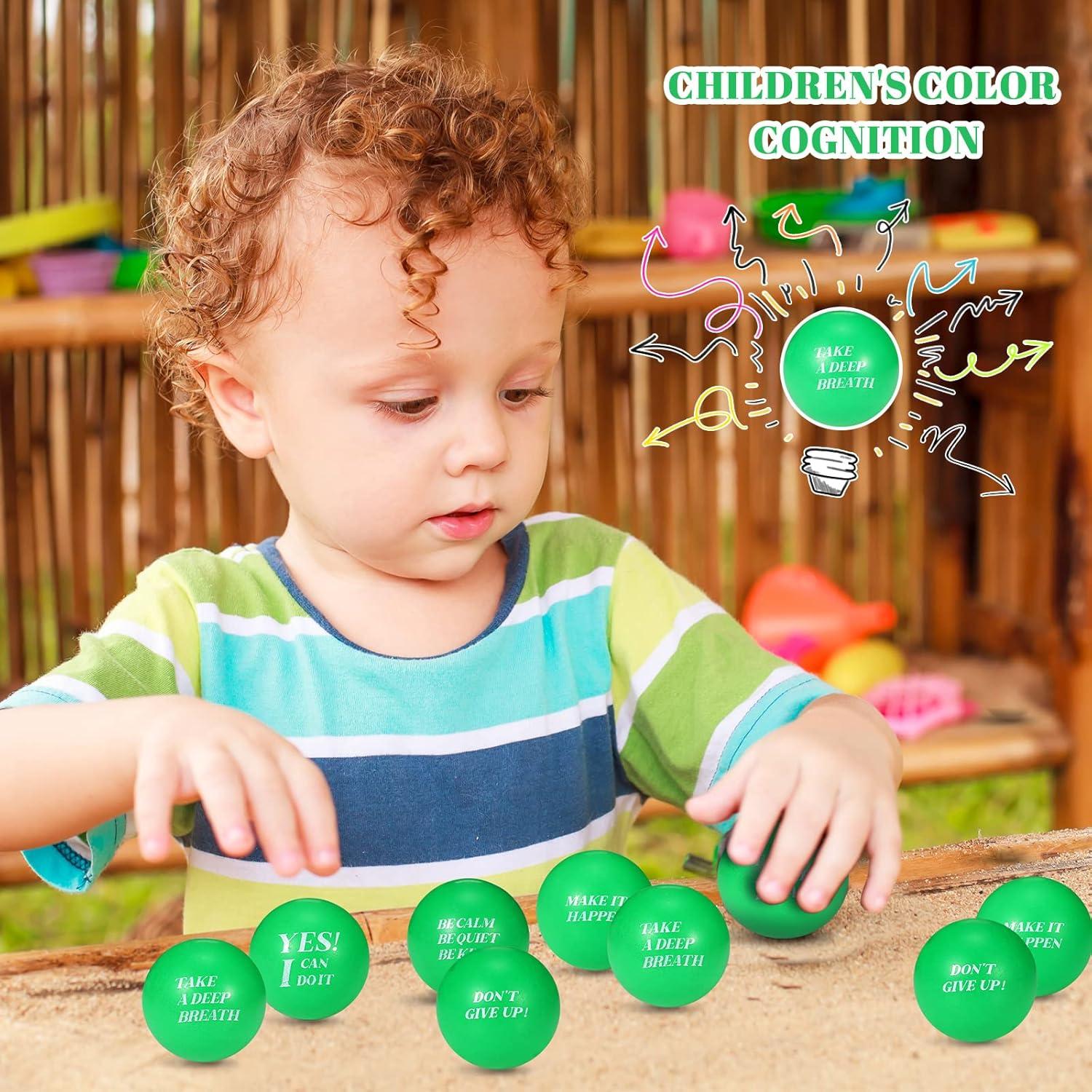 Civaner 60 Pelotas de Estrés Motivacionales Verdes de Espuma