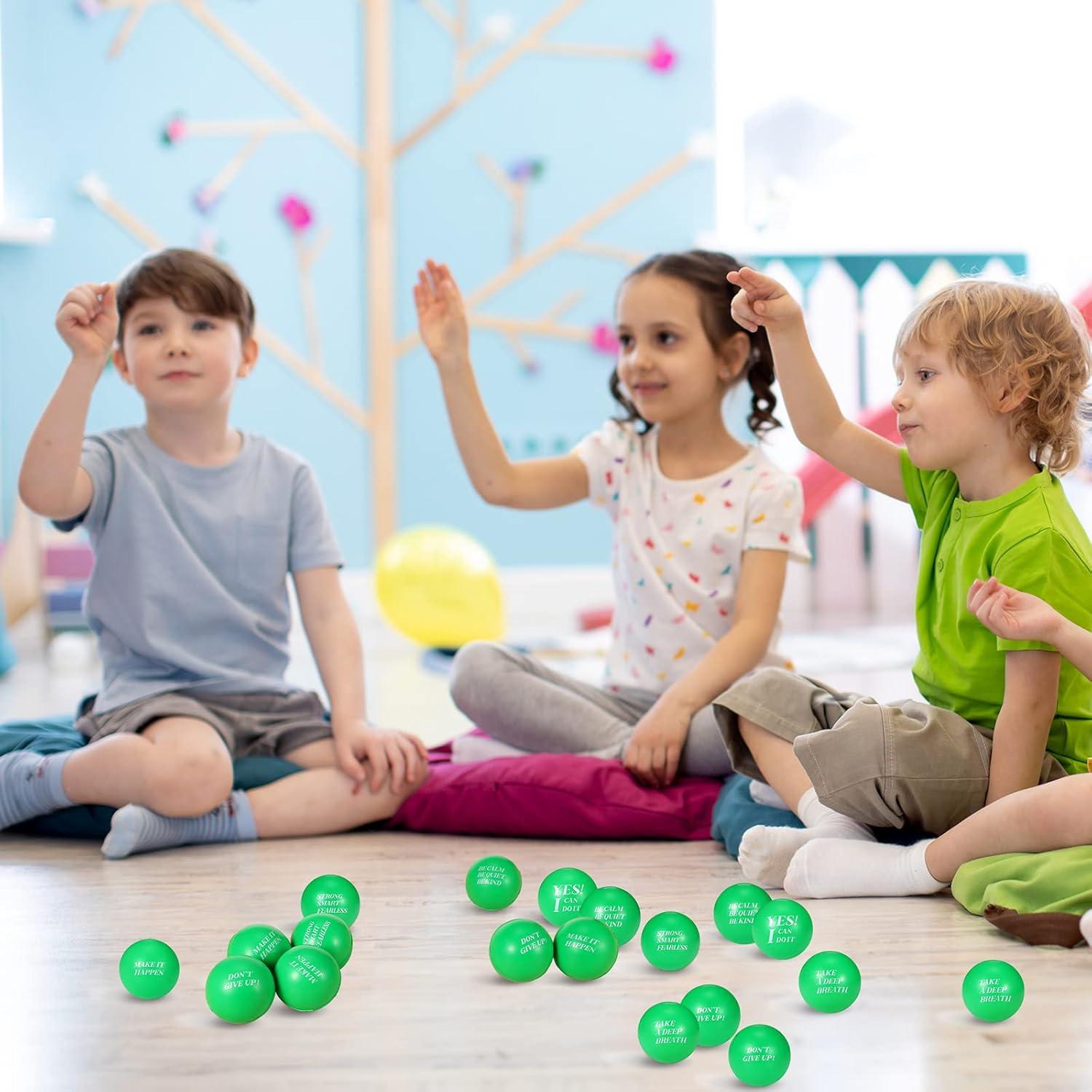 Civaner 60 Pelotas de Estrés Motivacionales Verdes de Espuma