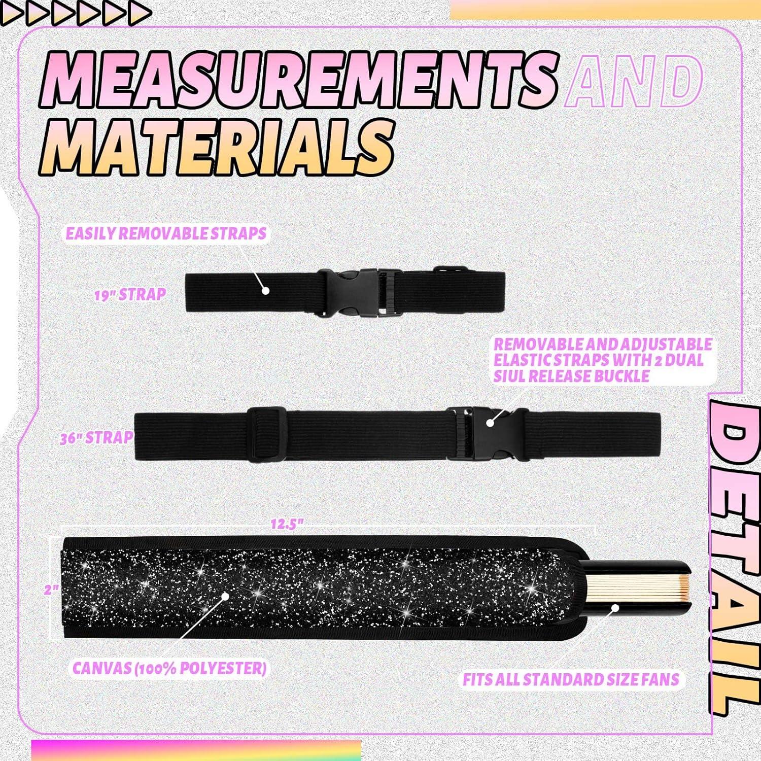 Soporte de Ventilador de Rave Cosblank Plegable Brillo Negro