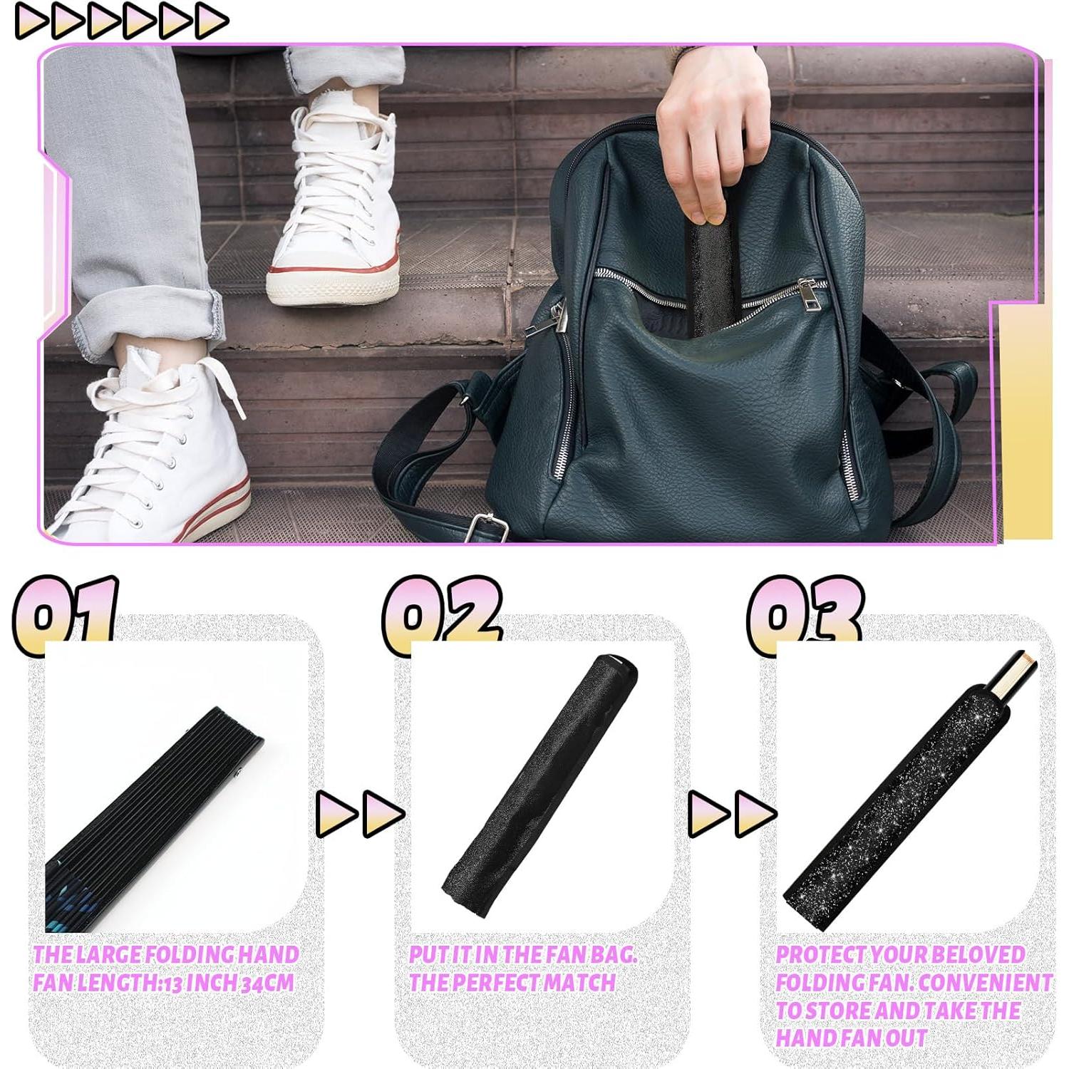 Soporte de Ventilador de Rave Cosblank Plegable Brillo Negro