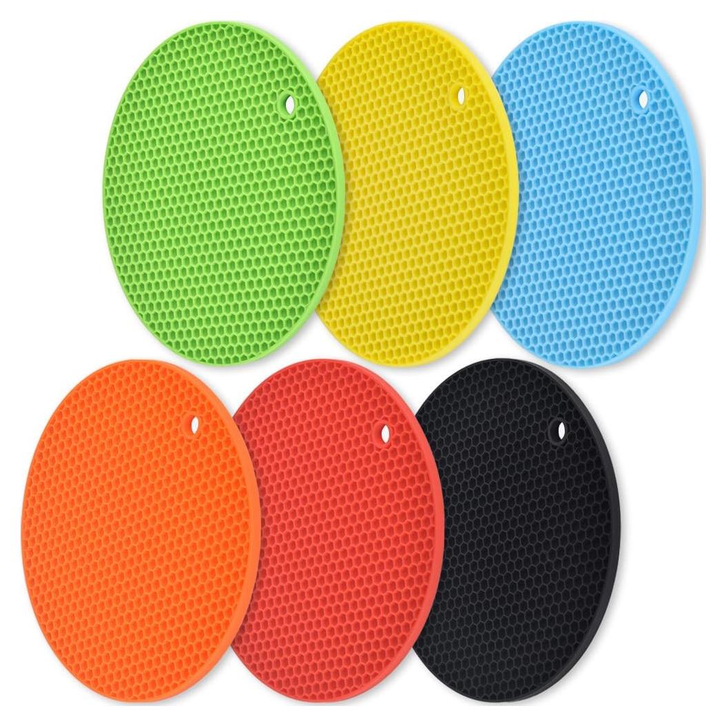 Tapetes de Silicona Antideslizantes homEdge - 6 Paquetes 18 cm