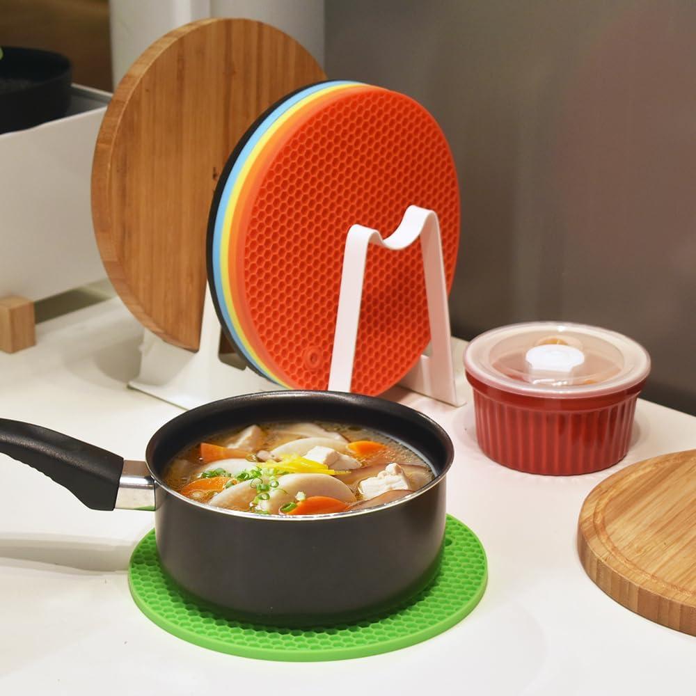 Tapetes de Silicona Antideslizantes homEdge - 6 Paquetes 18 cm