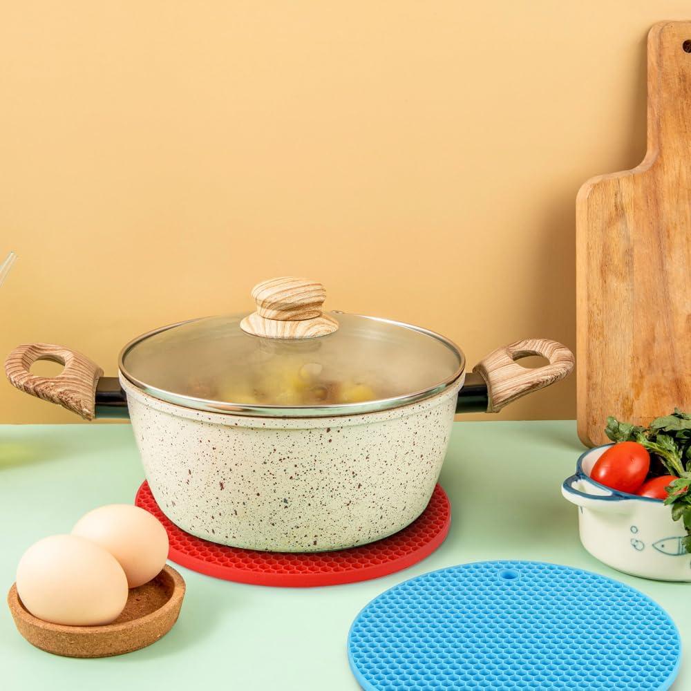 Tapetes de Silicona Antideslizantes homEdge - 6 Paquetes 18 cm