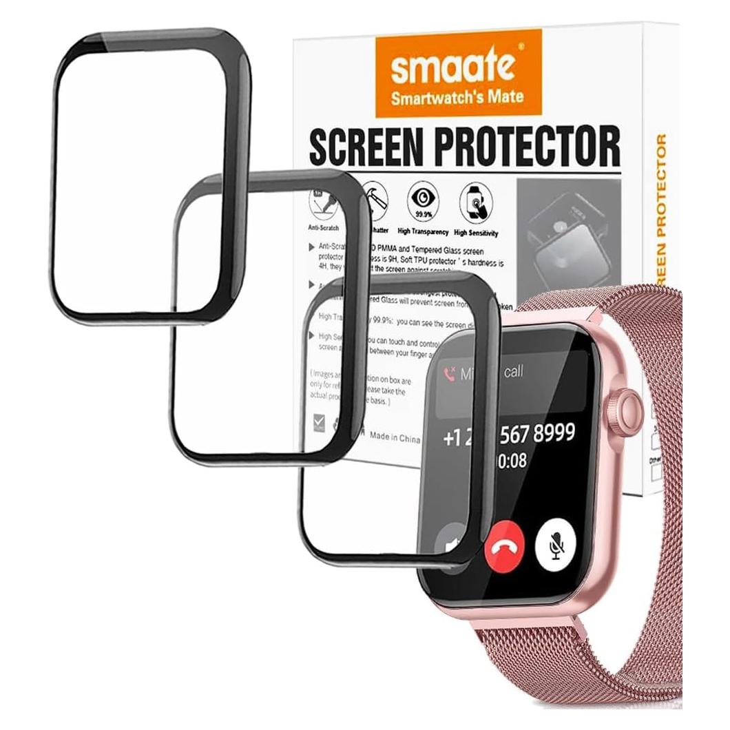 Protector de Pantalla 3D SMAATE para Reloj 1.85" PMMA 3PCS