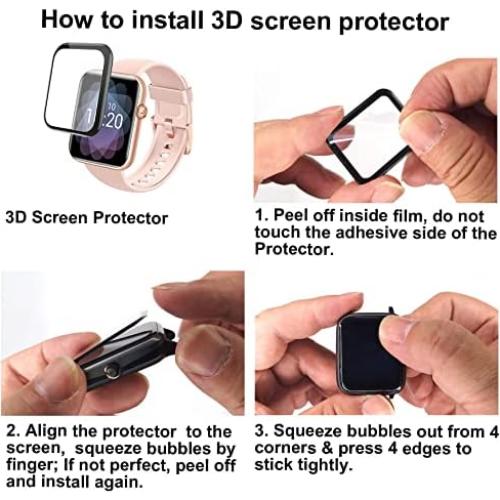 Protector de Pantalla 3D SMAATE para Reloj 1.85" PMMA 3PCS