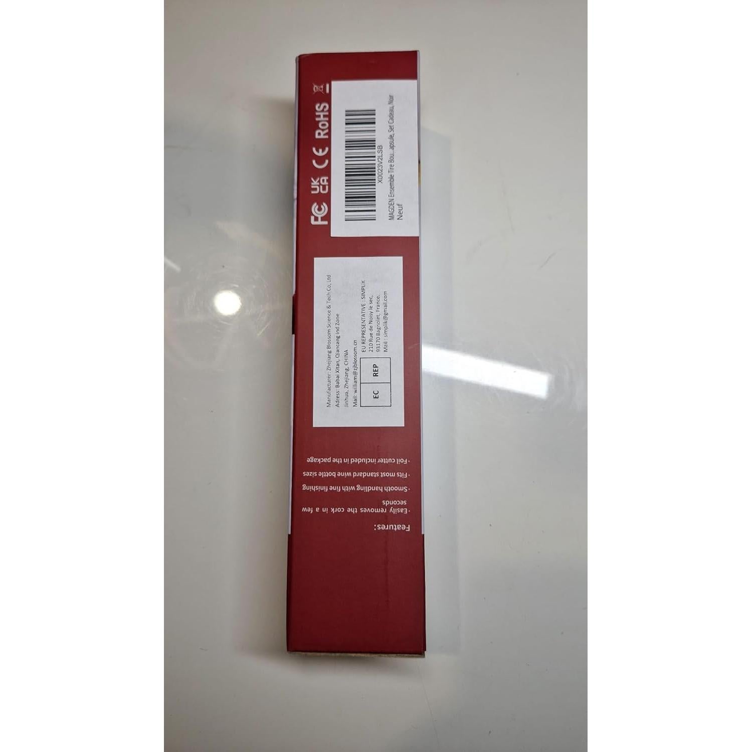 Abridor de Vino Eléctrico MAGDEN a Batería con Cortador