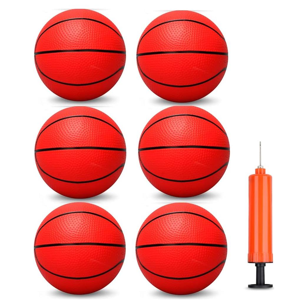 Balones de Baloncesto Mini Umnodobn 5" para Niños 6 Piezas