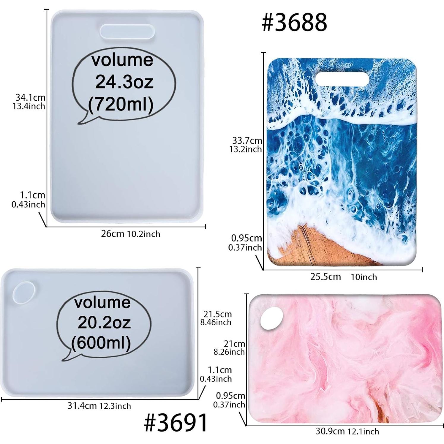 Moldes de Silicona FUNSHOWCASE para Resina y Concreto 33cm