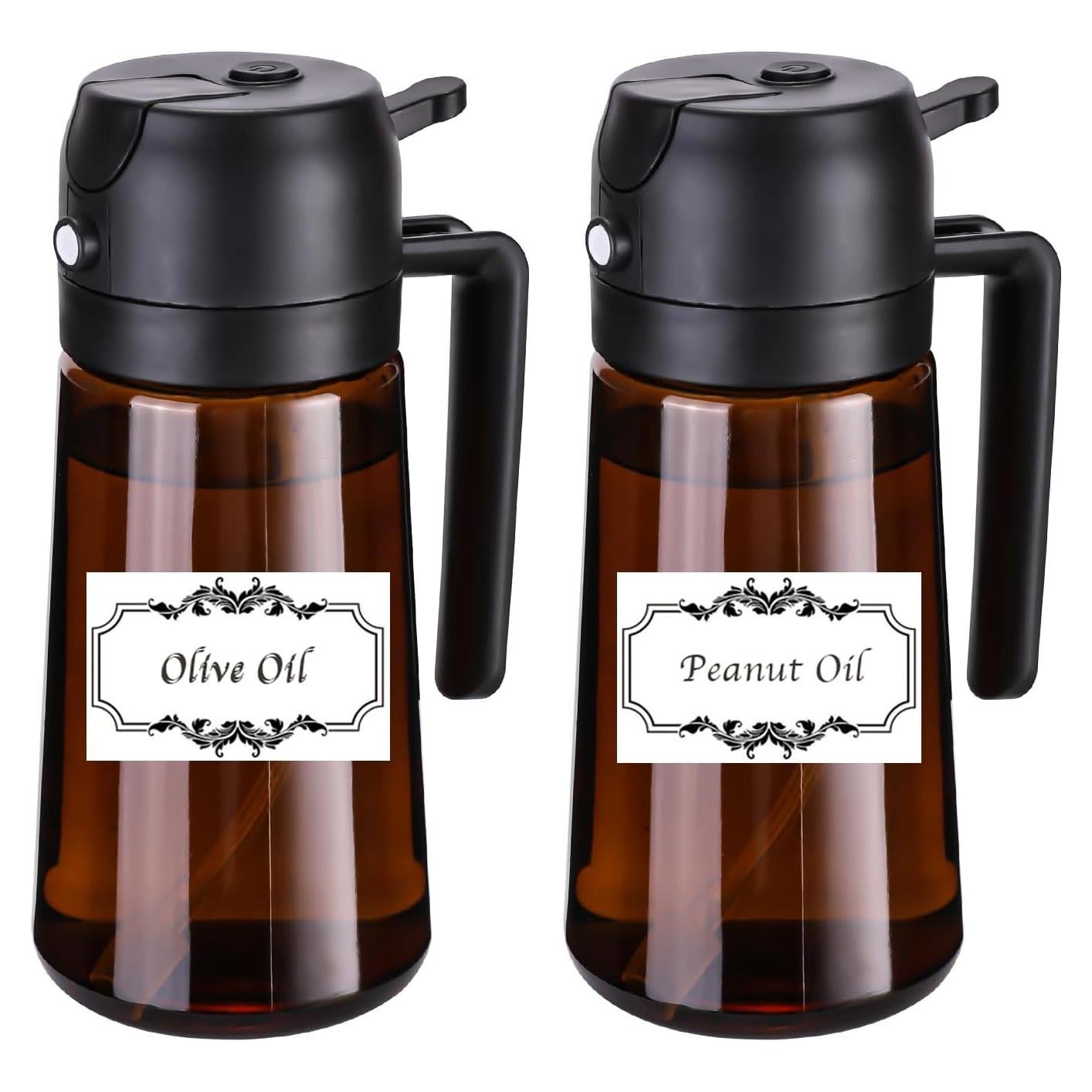 Rociador de Aceite RFetomax 470ml Vidrio Marrón 2 en 1