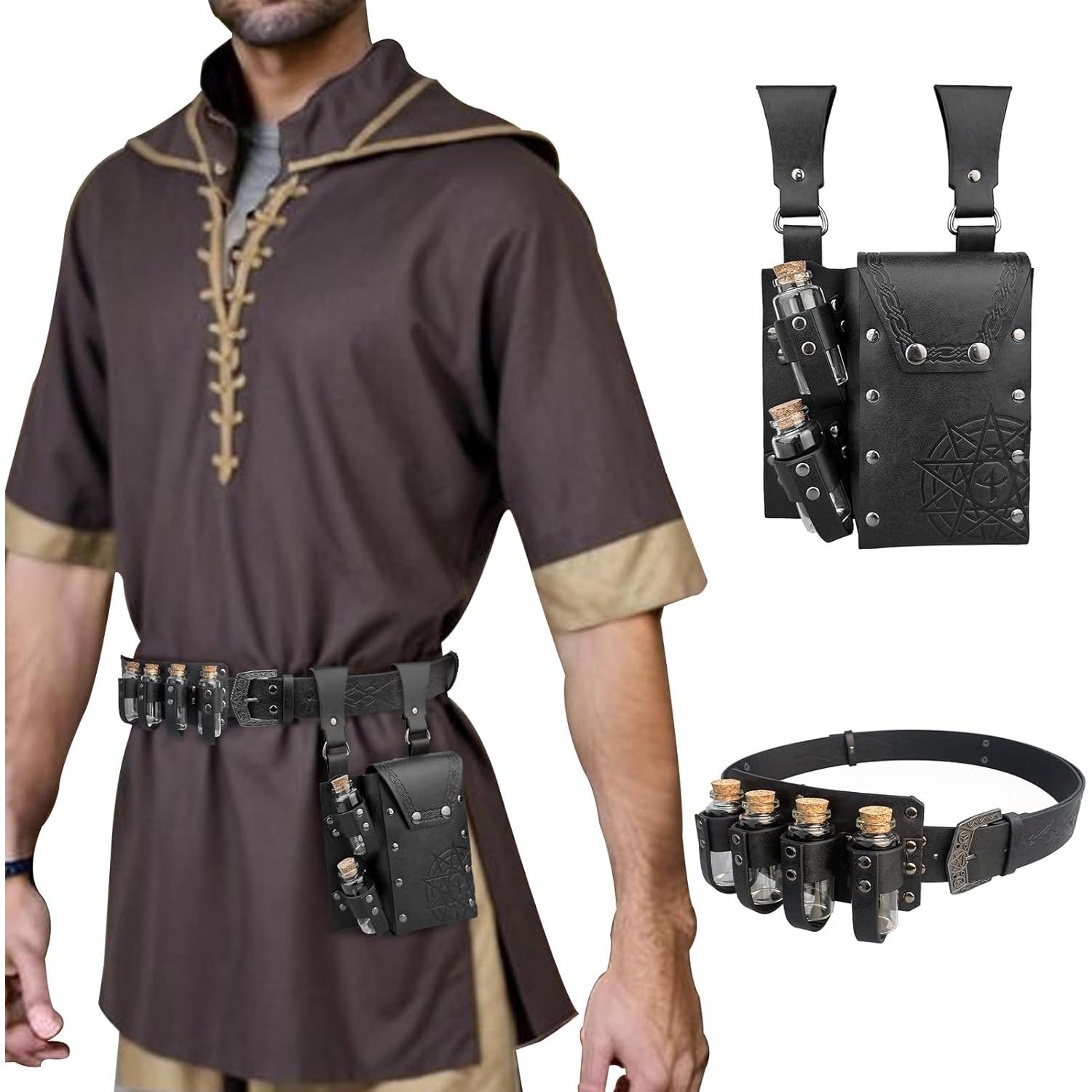 Combo Cinturón Alquimia EpicCos + Bolsa Botellas Negra