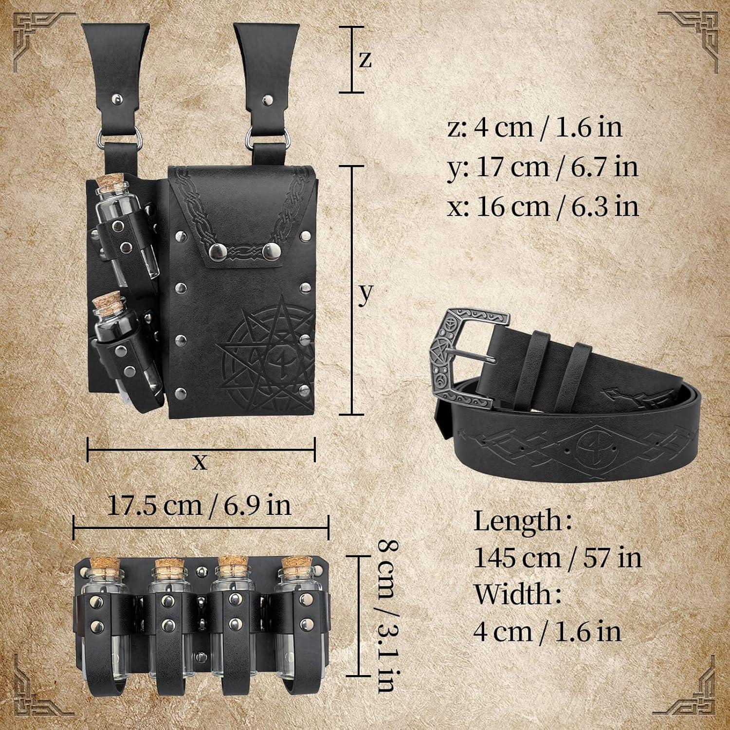 Combo Cinturón Alquimia EpicCos + Bolsa Botellas Negra