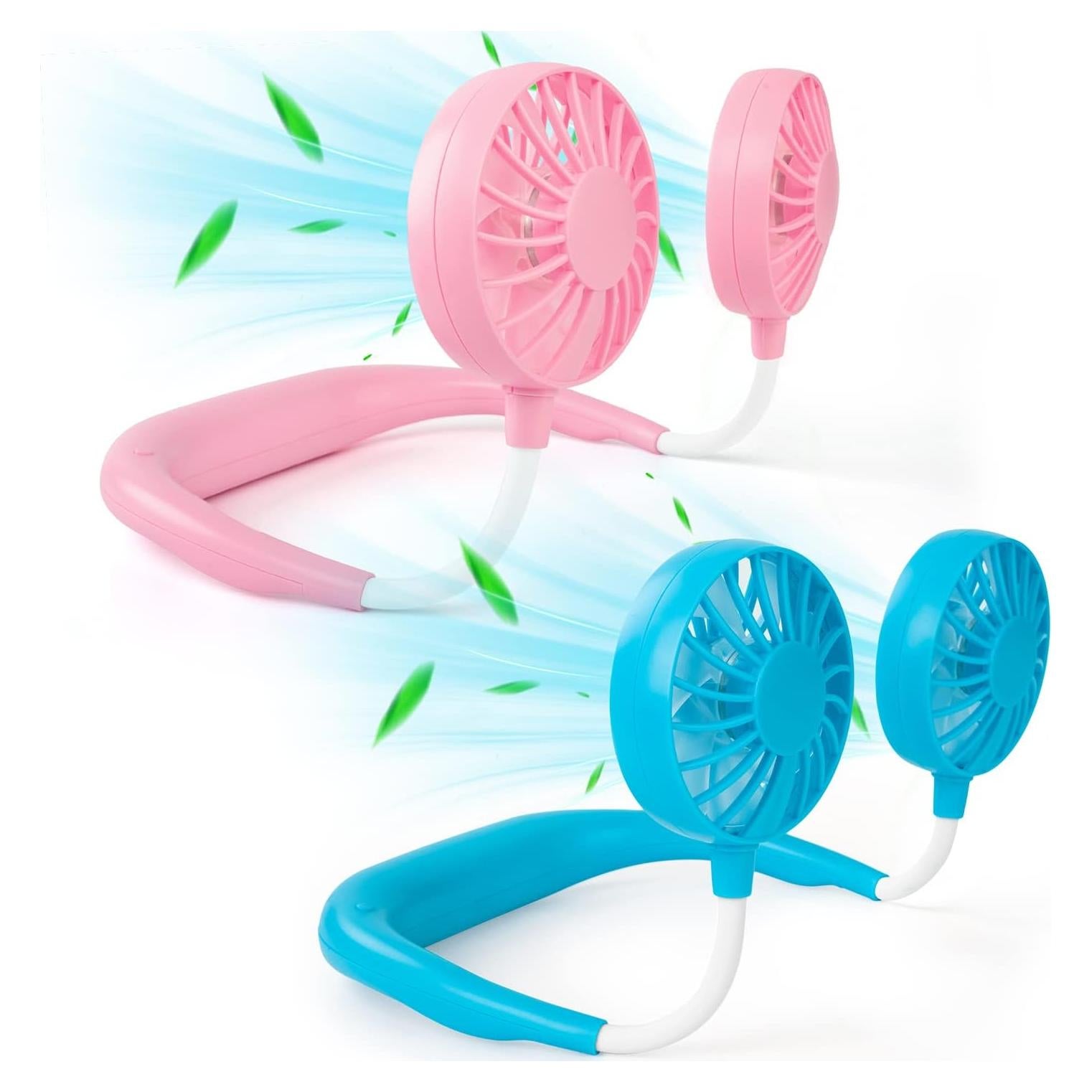 Ventilador de Cuello Portátil JUANANIUG Recargable 3 Velocidades