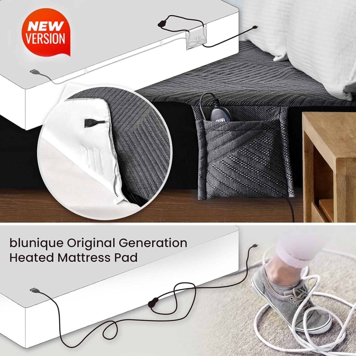 Almohadilla Térmica Eléctrica blunique Queen 3D Lavable