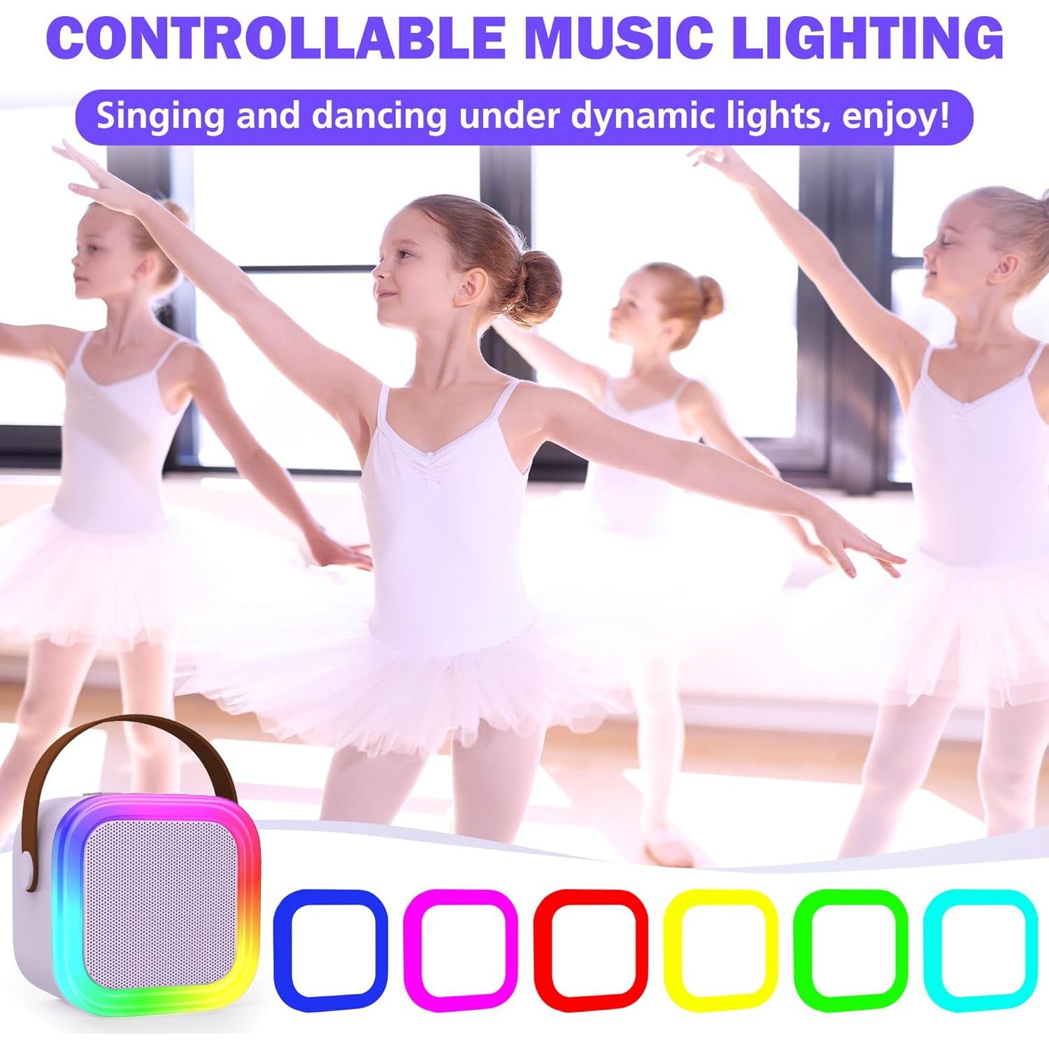 Mini Máquina de Karaoke S12C2 con 2 Micrófonos Inalámbricos