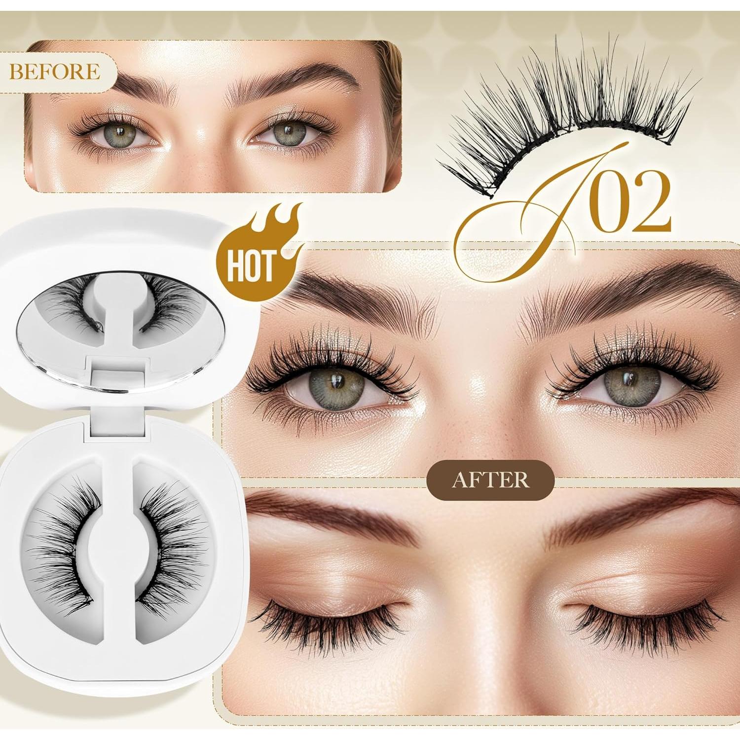 Pestañas Magnéticas LASHVIEW CT01 Reutilizables y Naturales