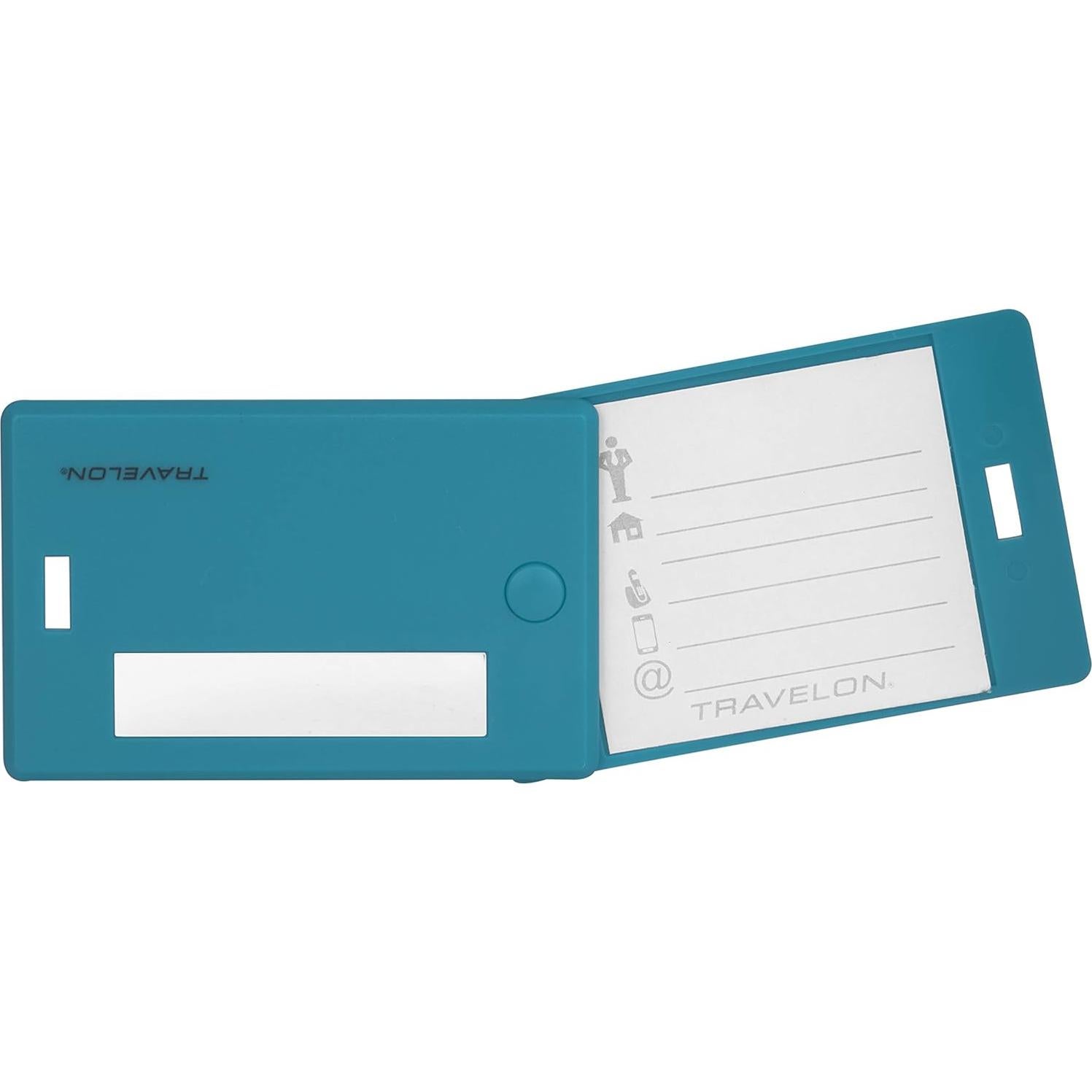 Juego de 2 Etiquetas de Equipaje Travelon Aqua - Privacidad