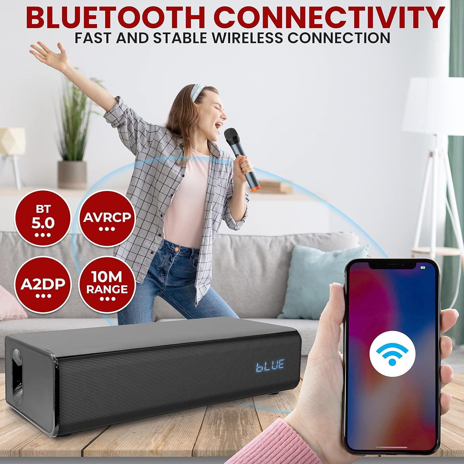 Barra de Sonido Pyle PKWMA210.5 Bluetooth 20W 2 Micrófonos