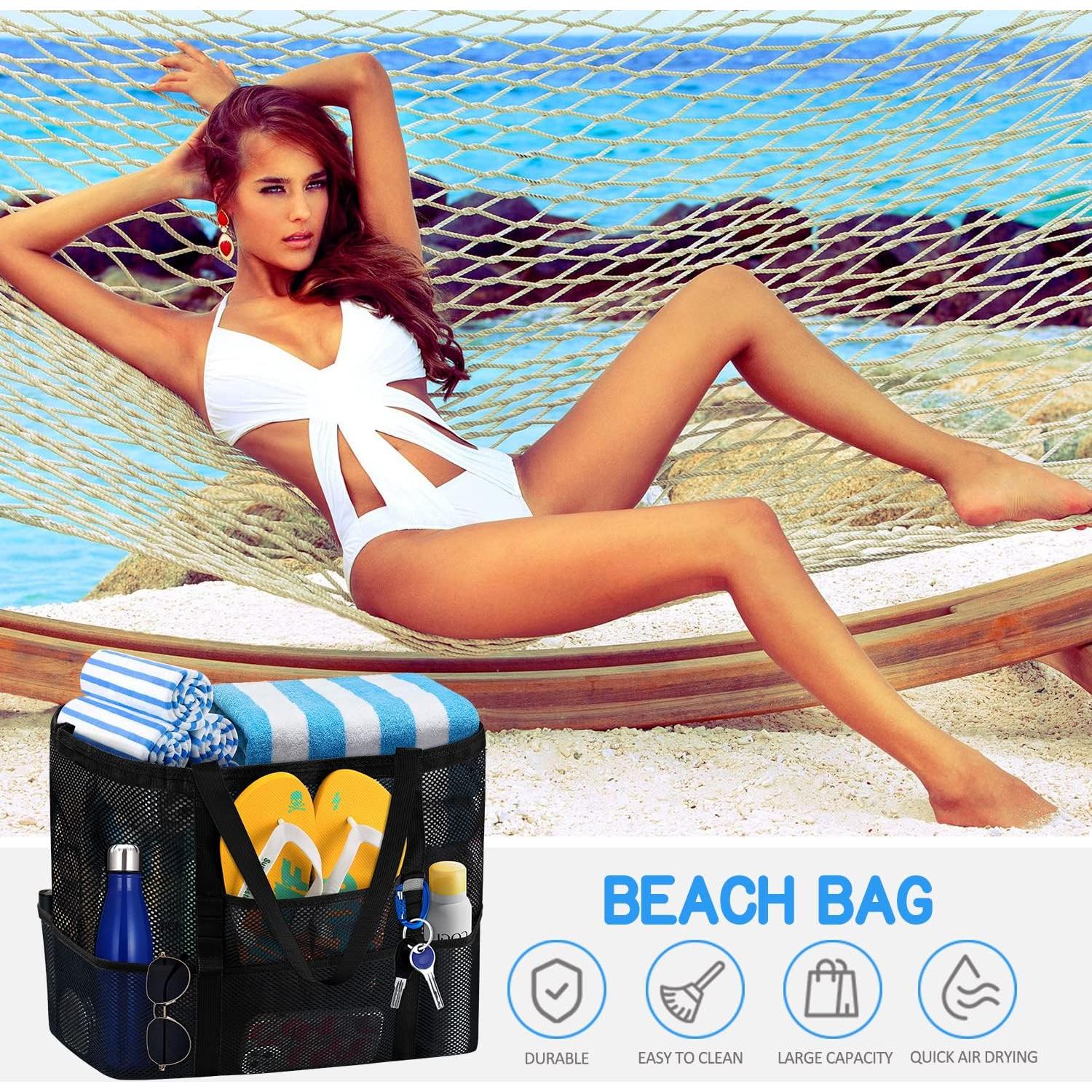 Bolsa de Playa Plegable Ayieyill Grande Impermeable 42x22x38cm