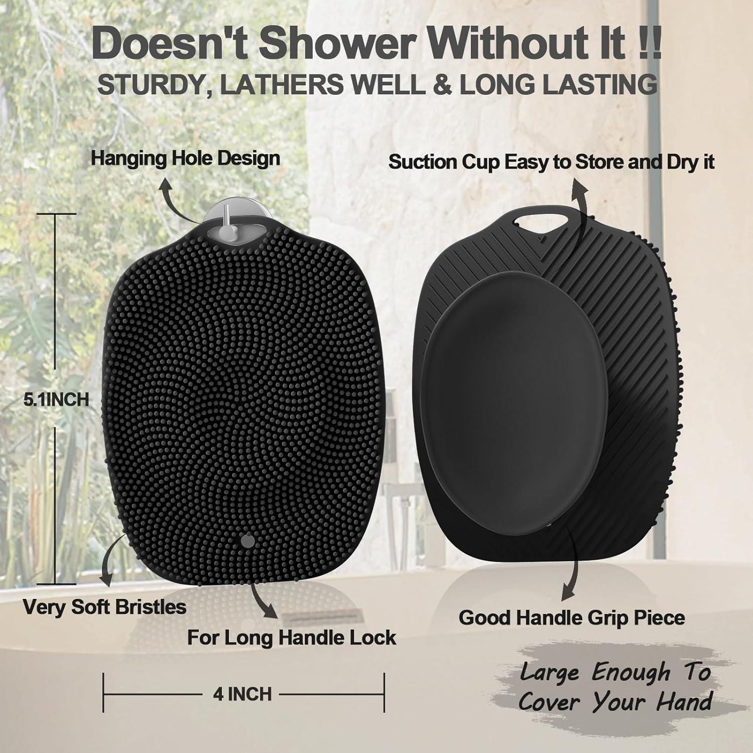 Cepillo de Baño de Silicona COLGEIFY Grande con Ventosa