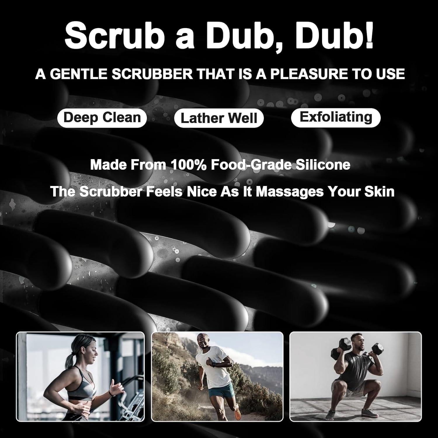 Cepillo de Baño de Silicona COLGEIFY Grande con Ventosa