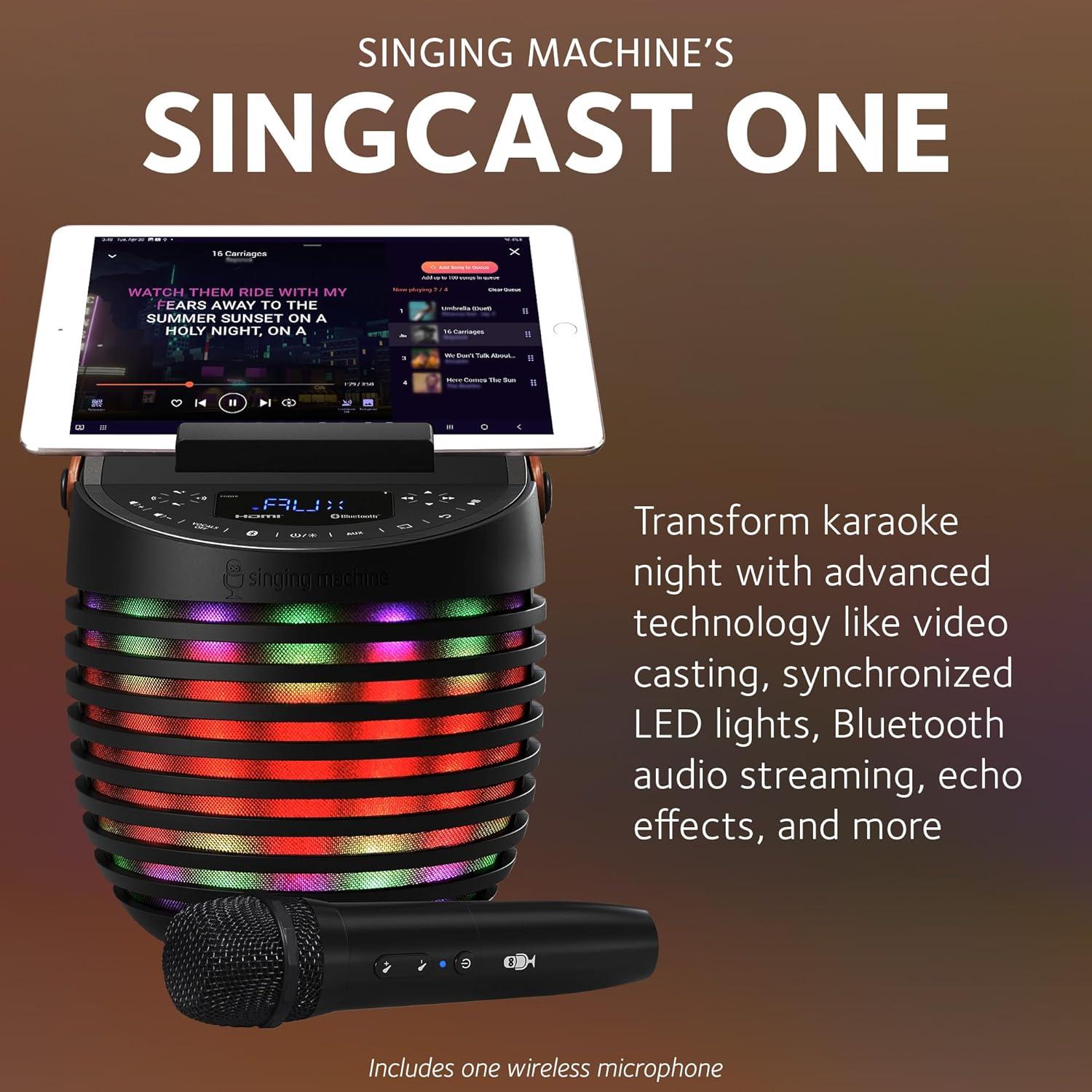 Sistema de Karaoke Singing Machine SMC2020 con Bluetooth y Proyector