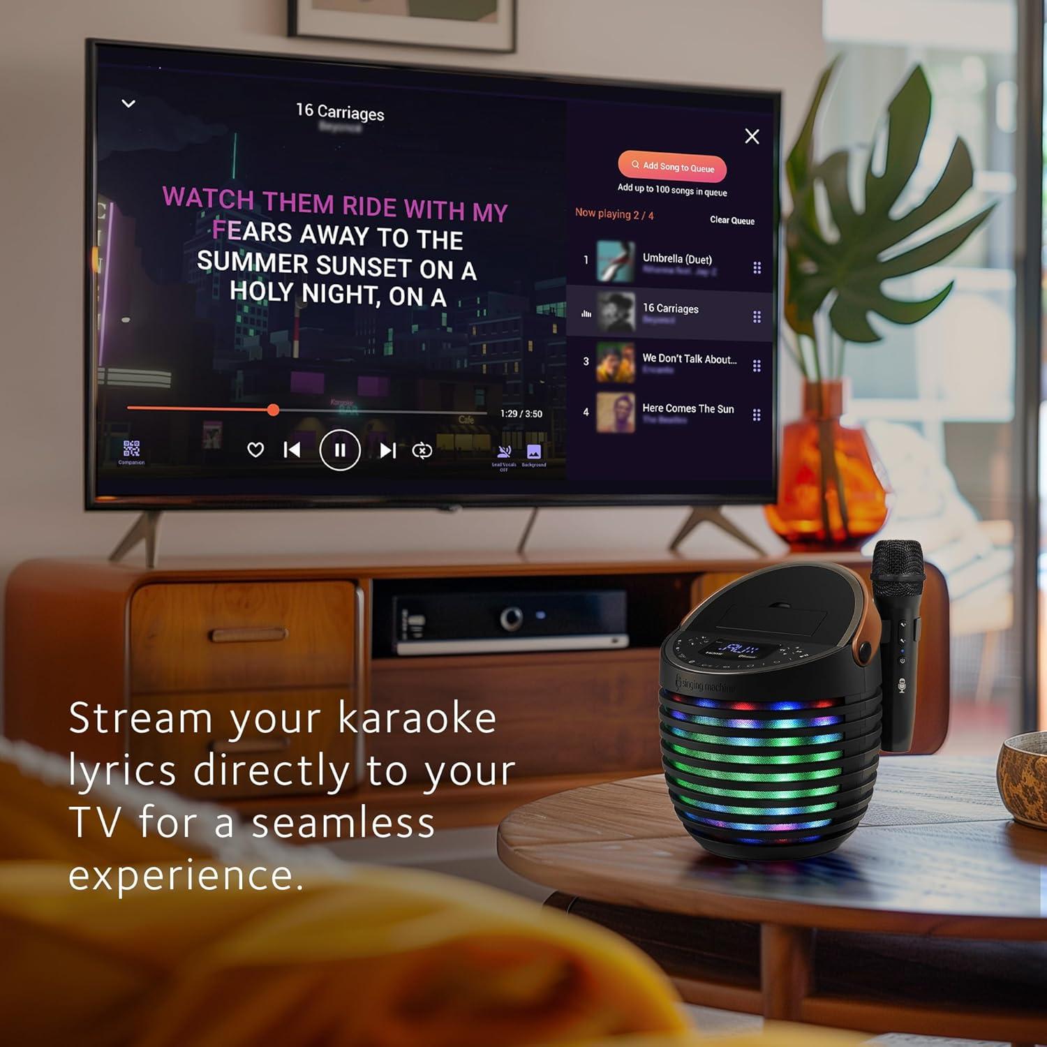 Sistema de Karaoke Singing Machine SMC2020 con Bluetooth y Proyector