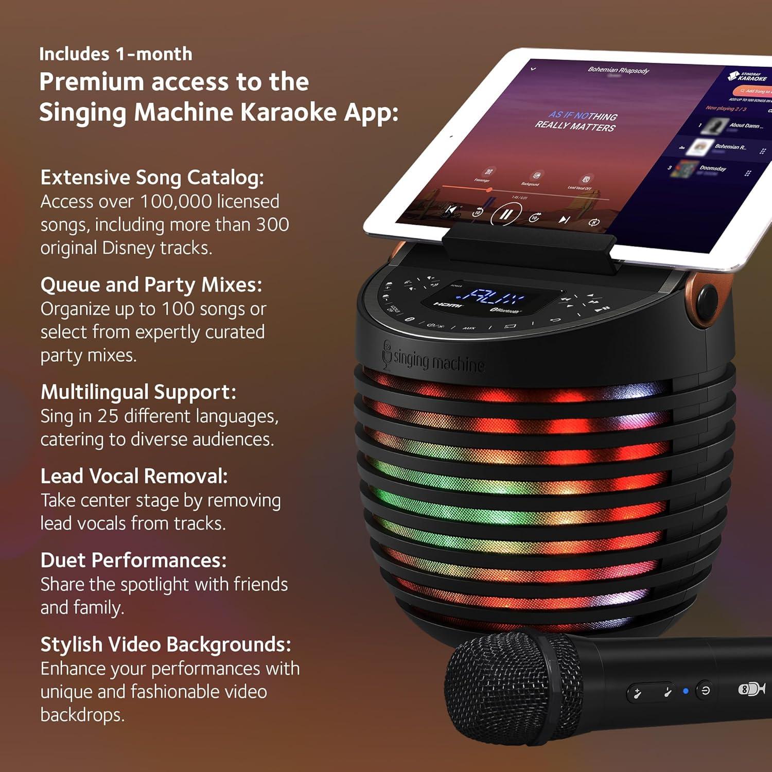 Sistema de Karaoke Singing Machine SMC2020 con Bluetooth y Proyector