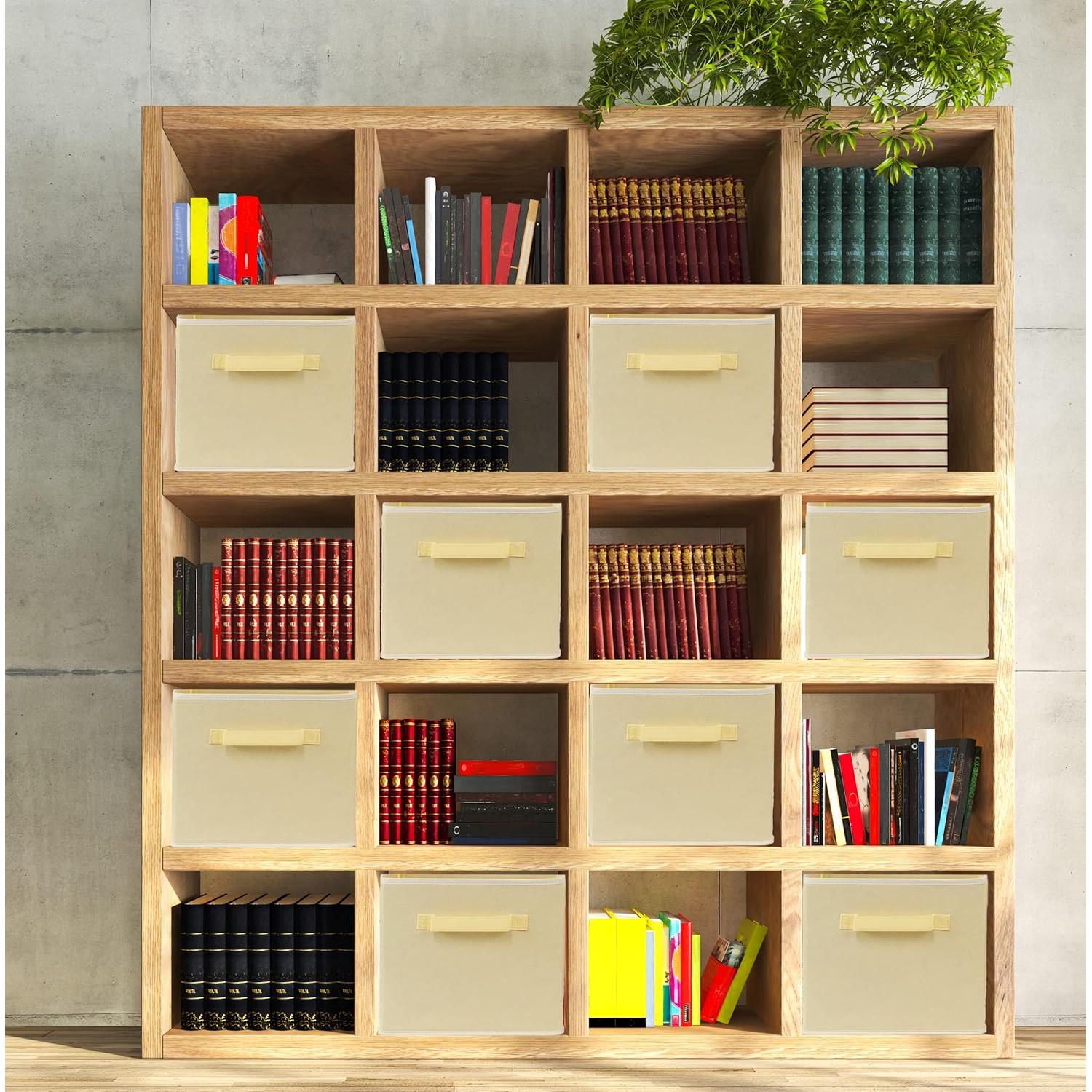 Cajas de Almacenamiento Plegables Simple Houseware 27.3 cm Beige