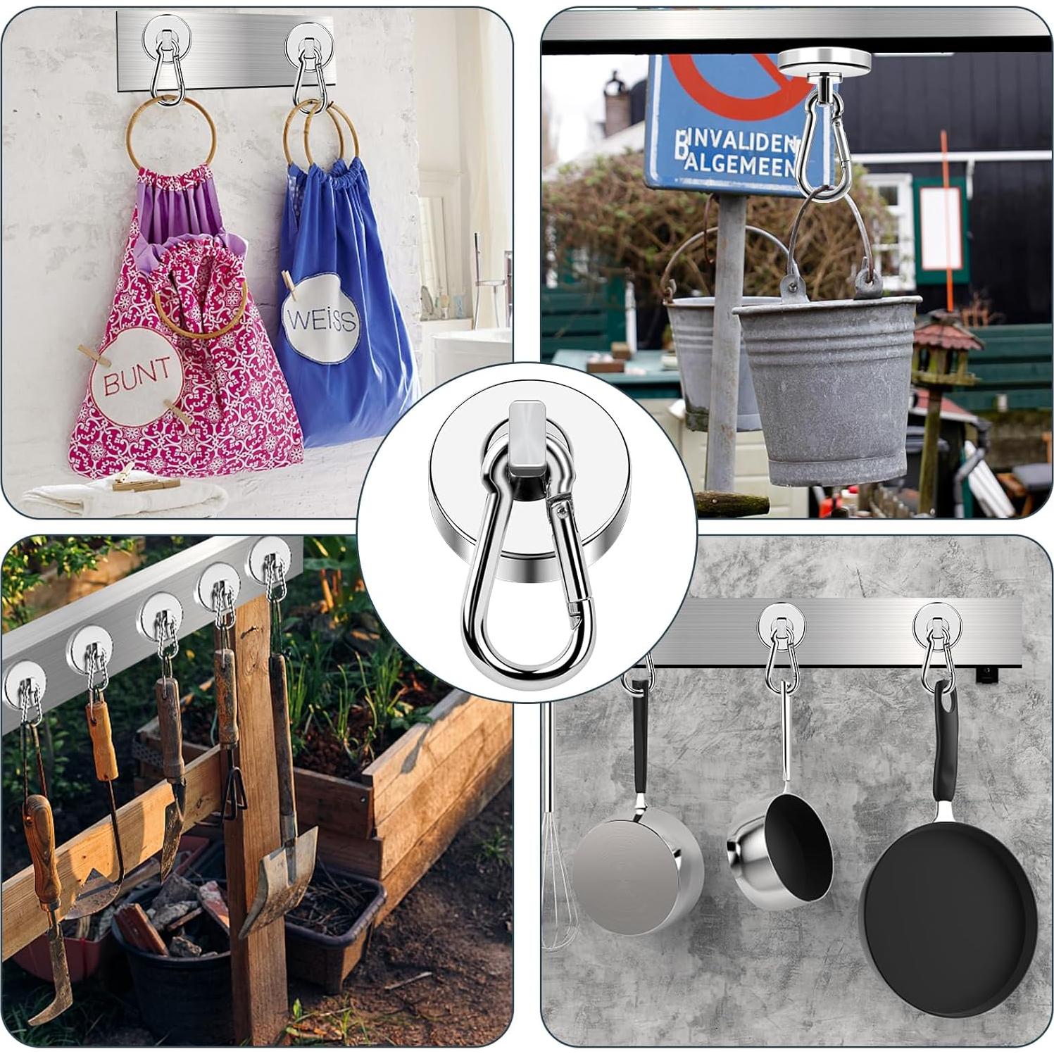 Ganchos Magnéticos MIKEDE 4 Pcs Alta Resistencia 90.72 kg