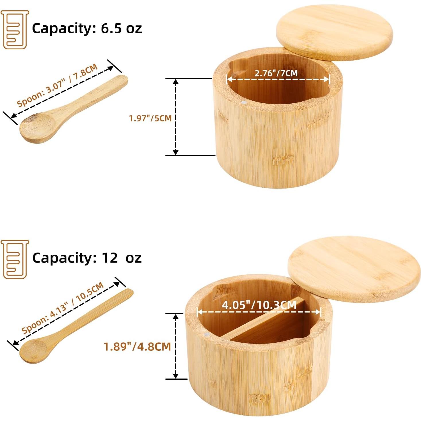 Bodega de Sal y Pimienta de Bambú RAETTER.LY con Cuchara