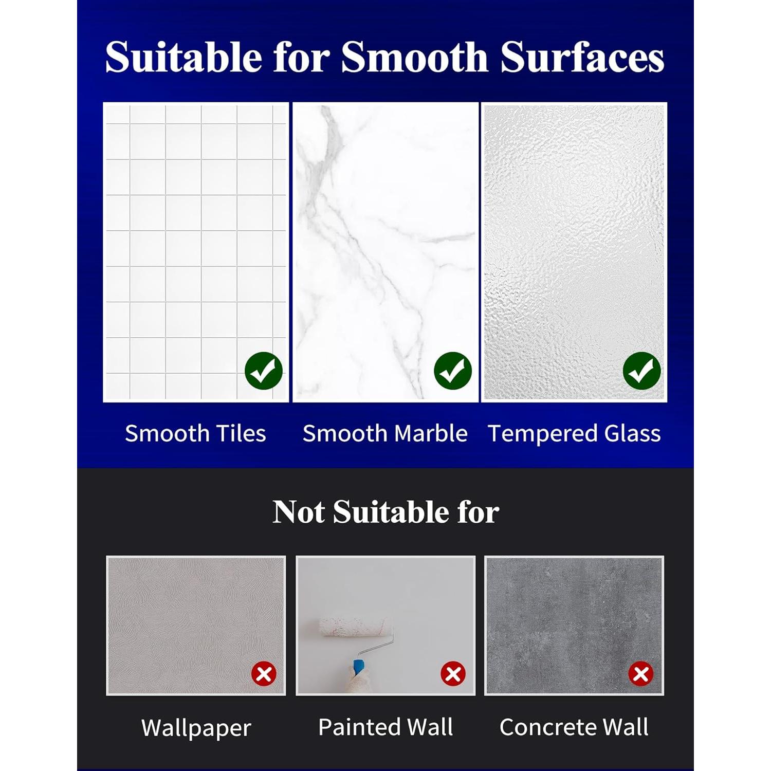 Kitsure Caddy de Ducha Grande - 2 Organizadores Adhesivos Negro