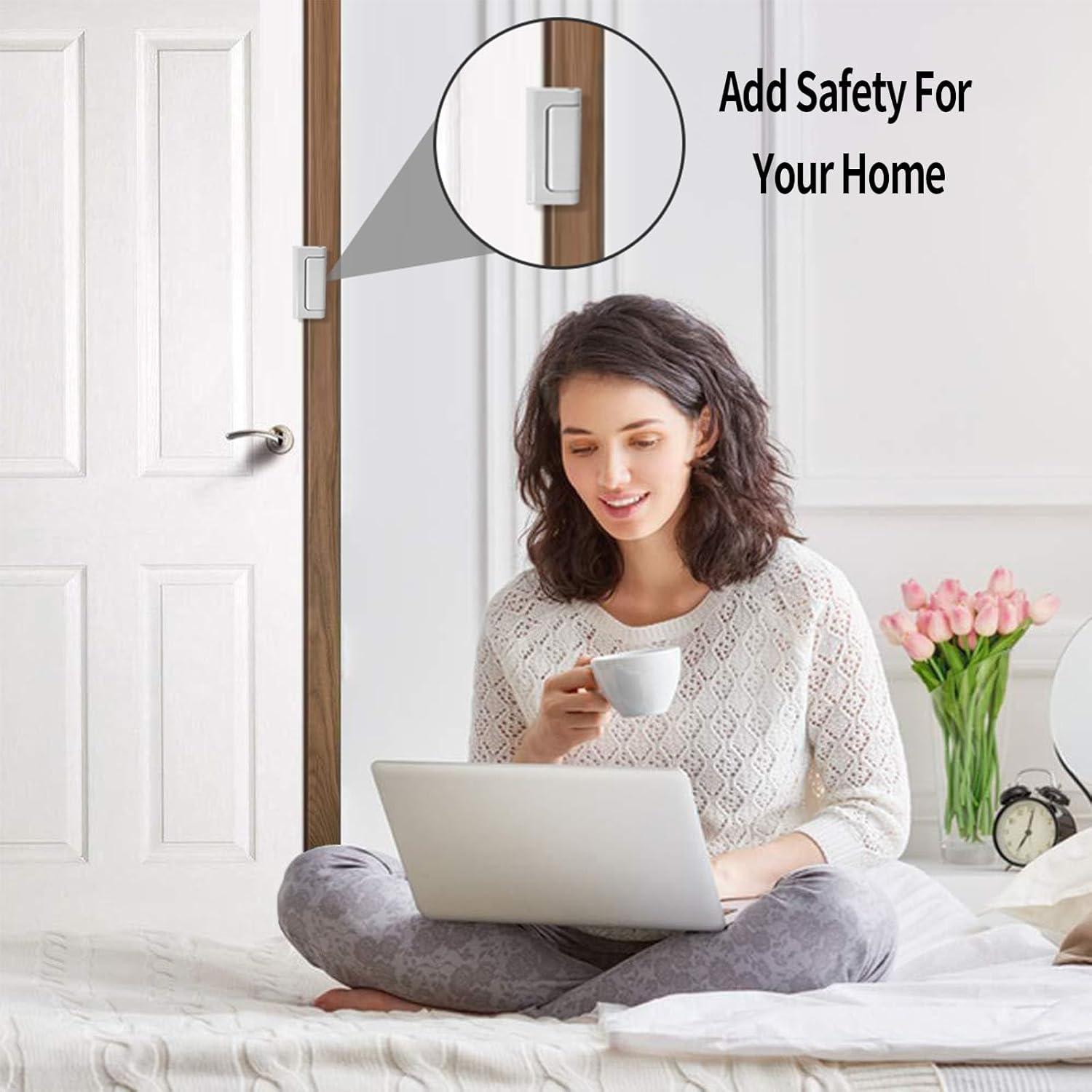 Cerradura de Refuerzo de Puerta Saihisday 3PCS Aluminio Blanco