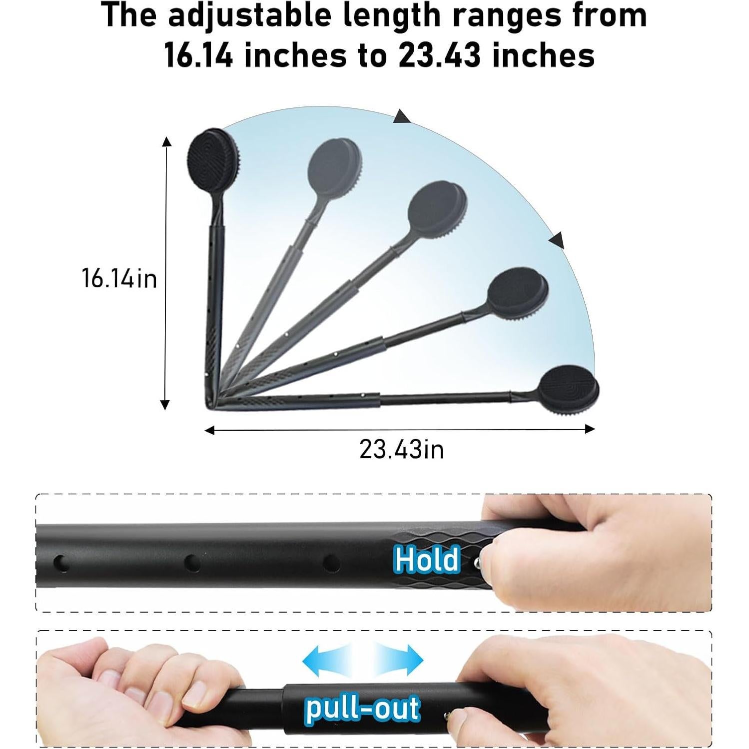 Exfoliador de Espalda de Silicona Ozner Ajustable 40-60 cm