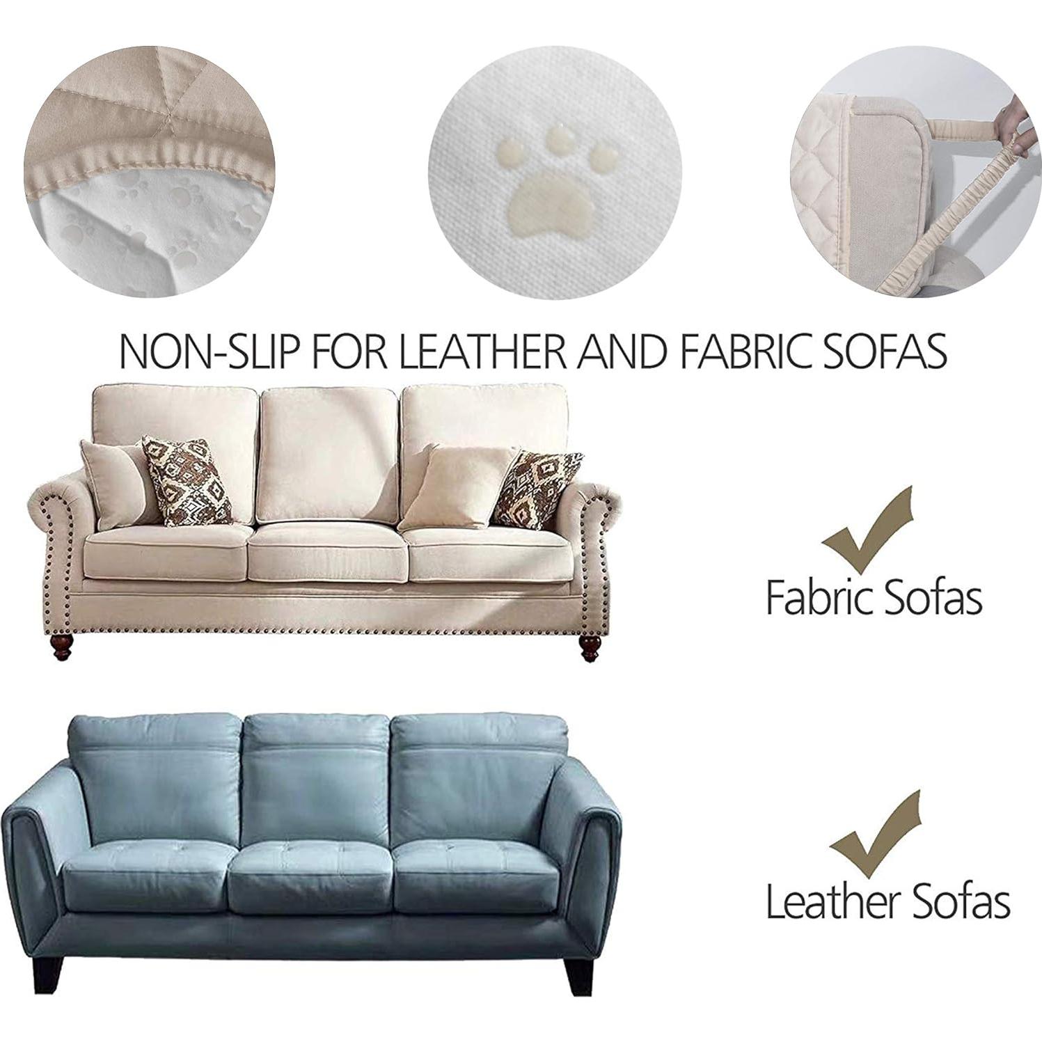 Funda de Sofá Ameritex 100% Impermeable Antideslizante 173 cm Beige