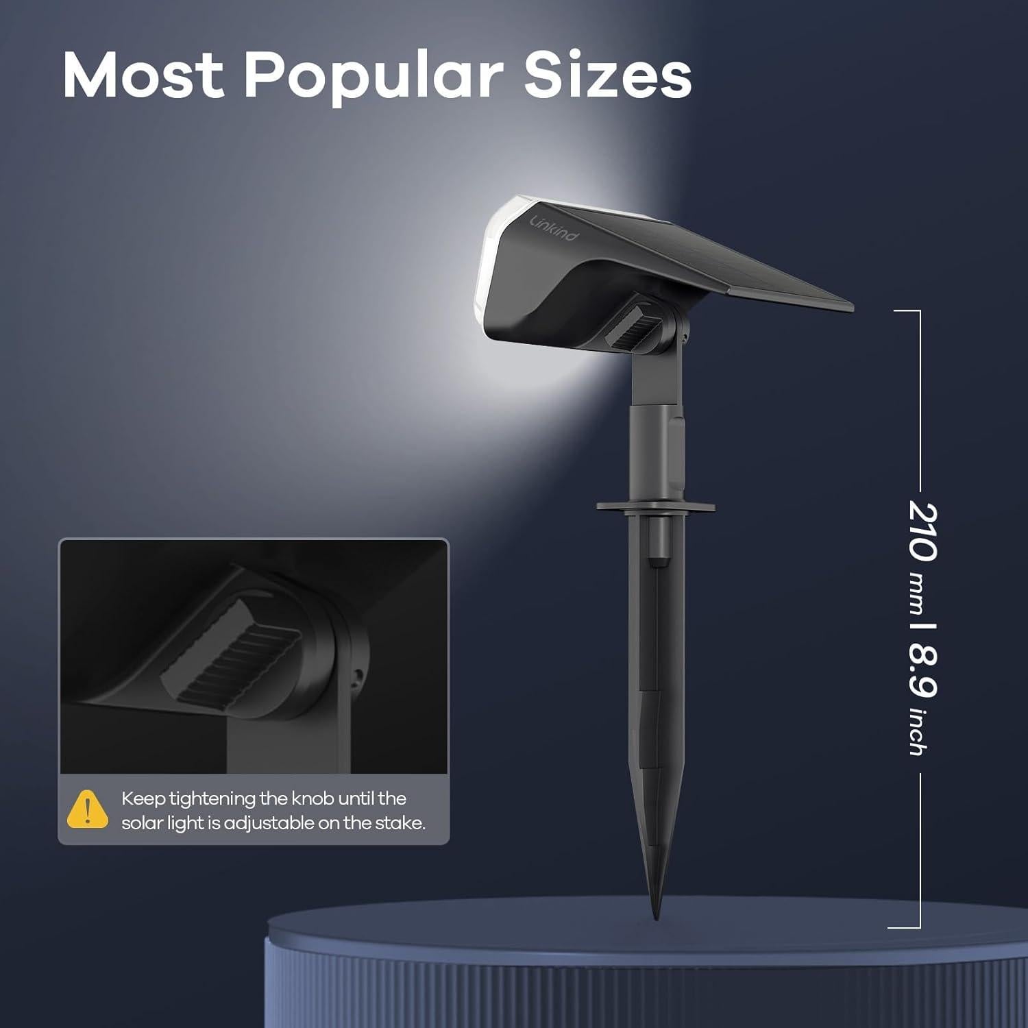 Luces Solares Linkind 60 LEDs IP67 para Jardín 4 Paquete