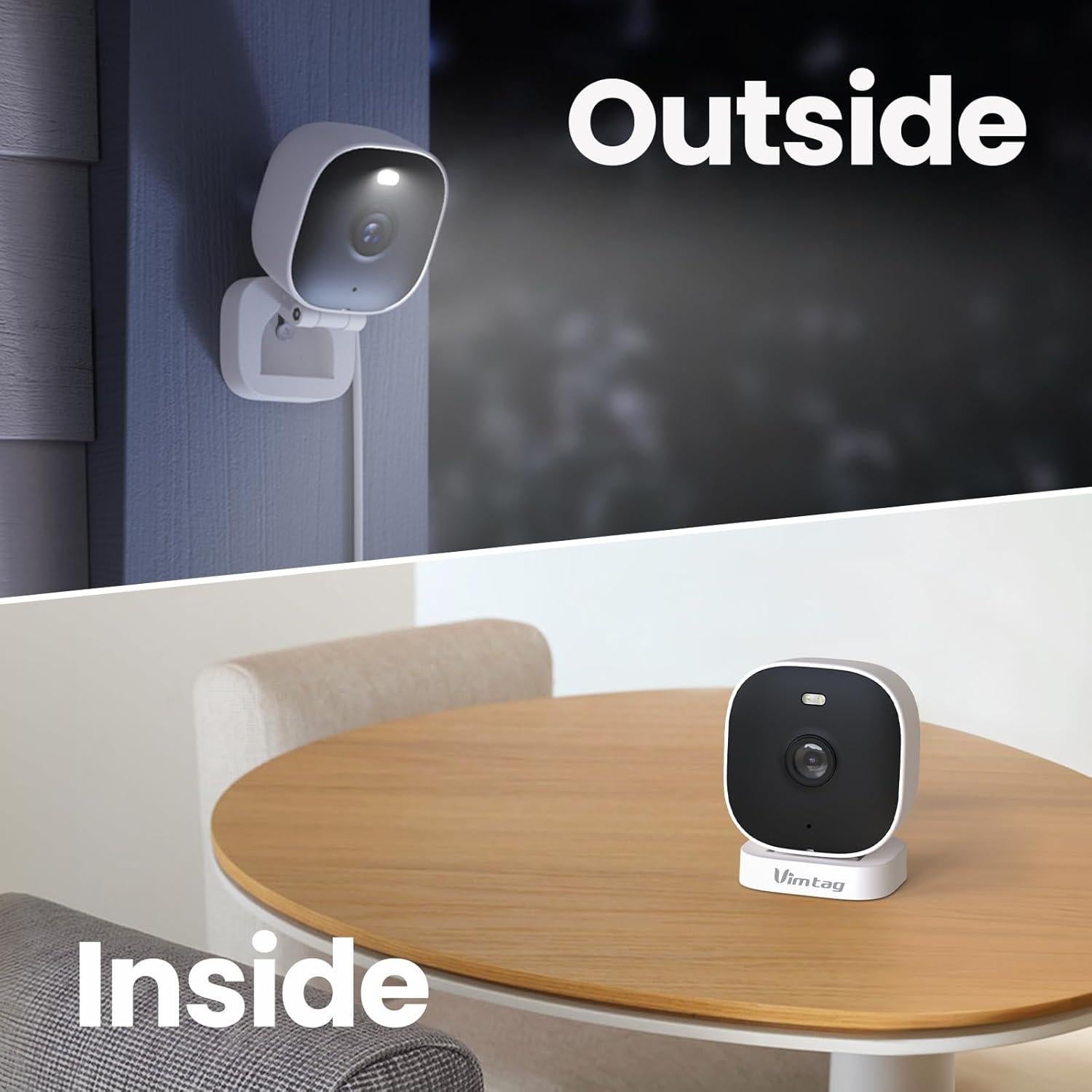 Cámara de Seguridad Vimtag 2.5K WiFi Interior y Exterior