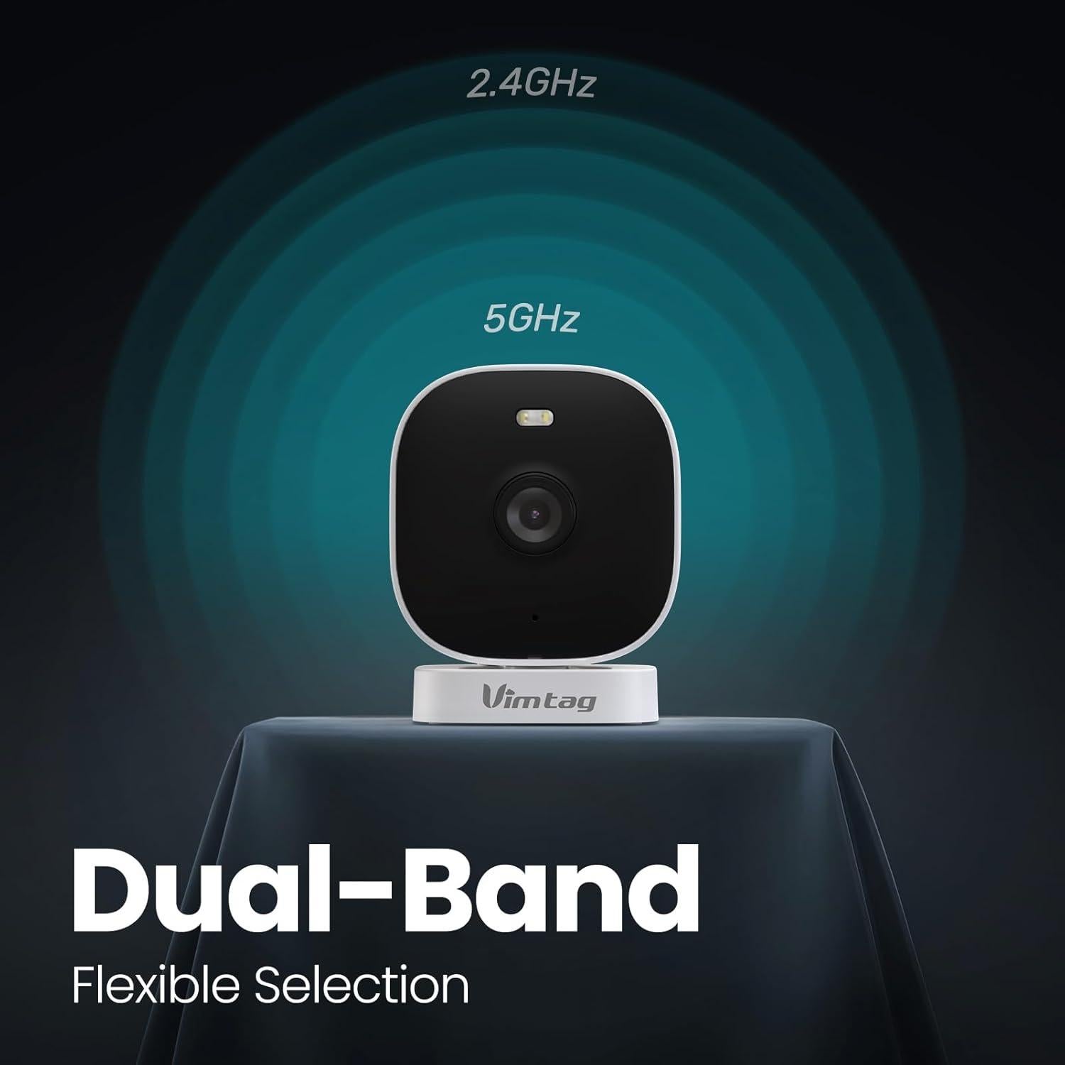 Cámara de Seguridad Vimtag 2.5K WiFi Interior y Exterior