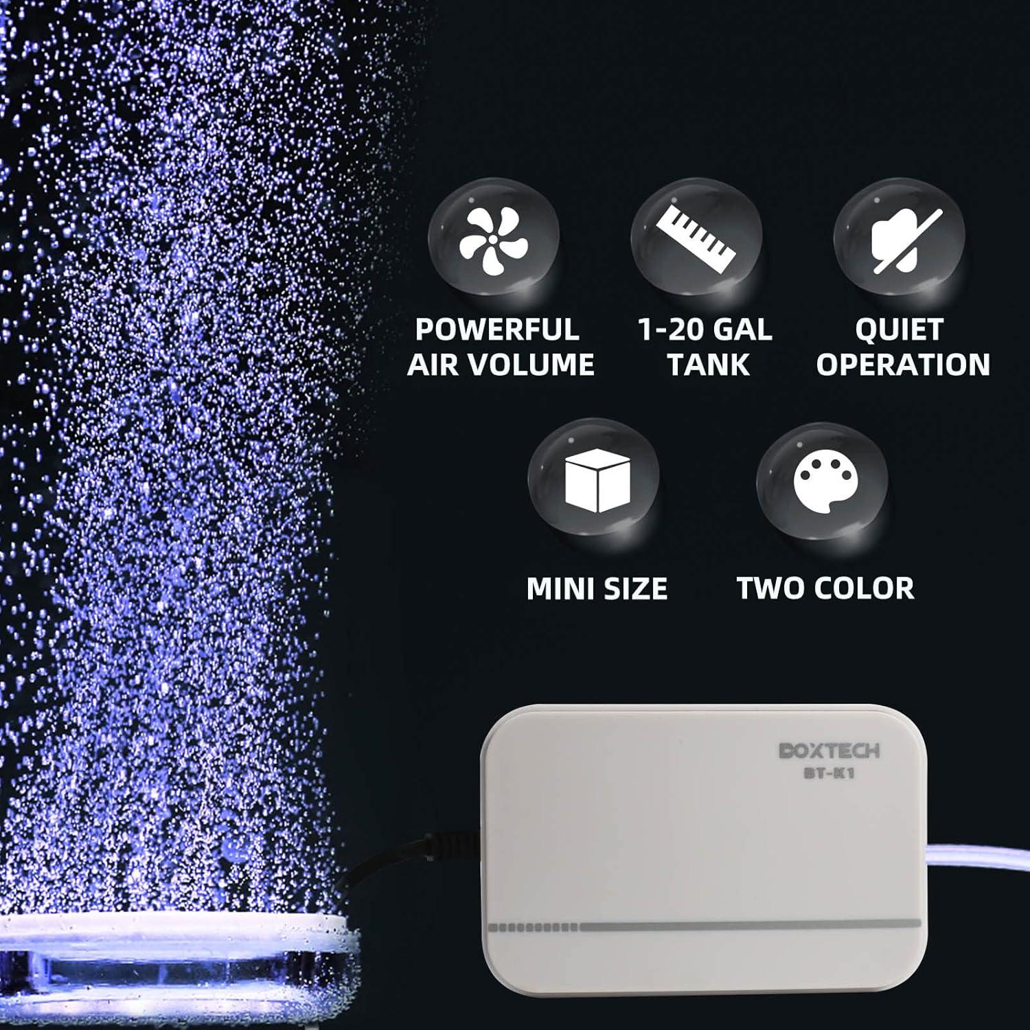 Bomba de Aire Boxtech Ultra Silenciosa 2W para Acuario 11.4-113.6L