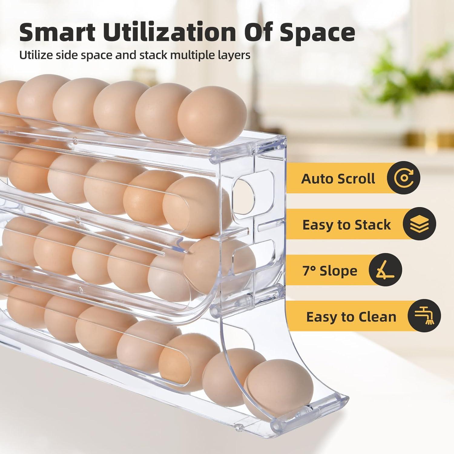Soporte Organizador de Huevos ERAGIP 4 Niveles Transparente