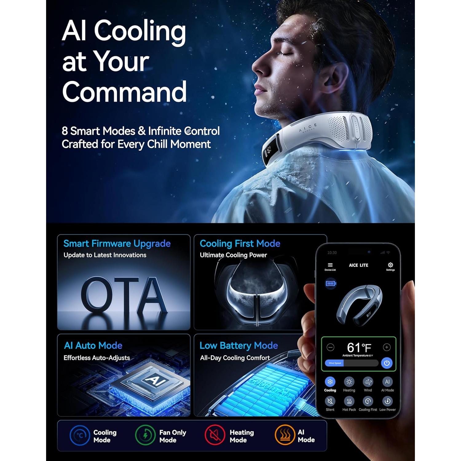 Aire Acondicionado de Cuello RANVOO AICE LITE Plus 2025 Azul